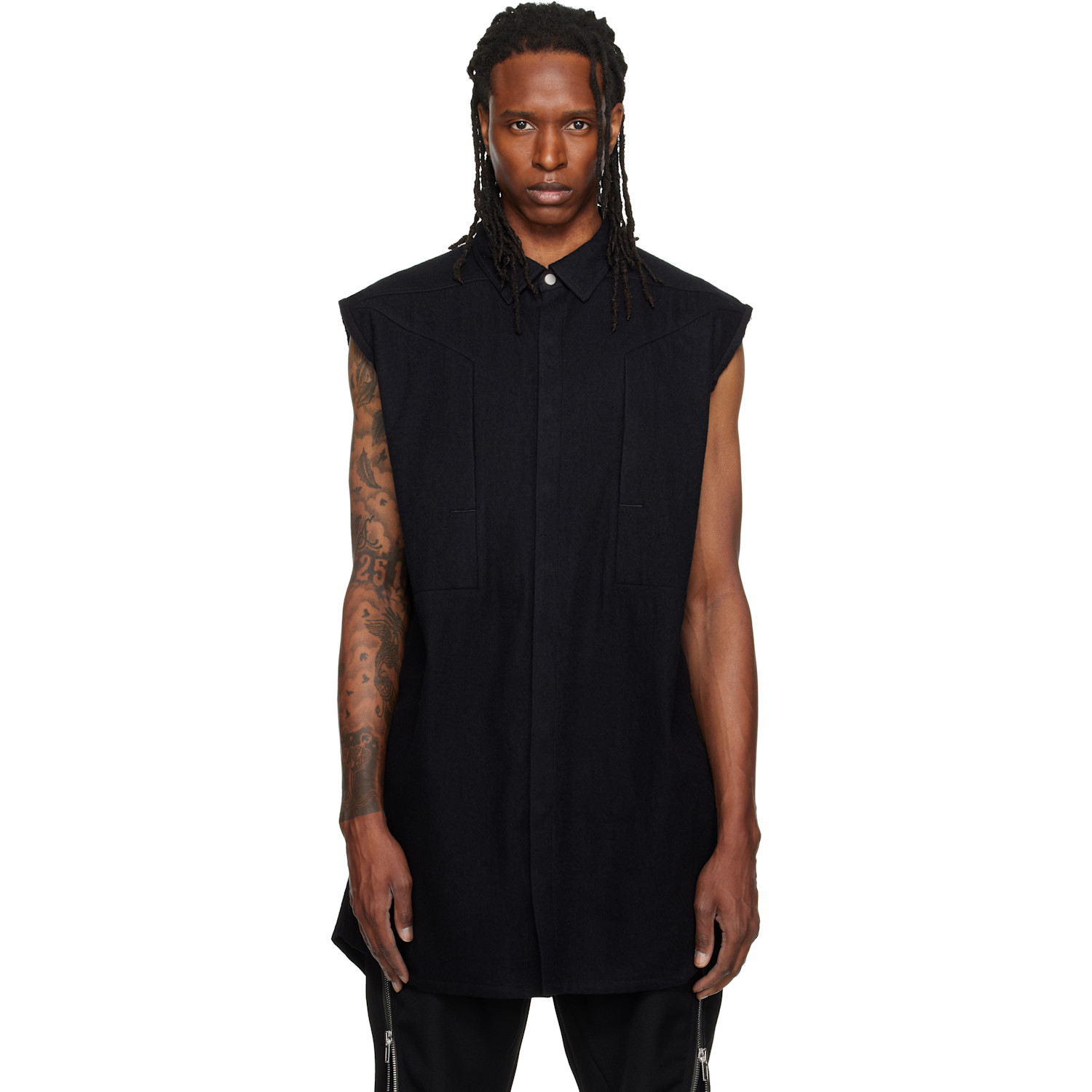 Rick Owens Black Tower Jumbo SL Overshirt