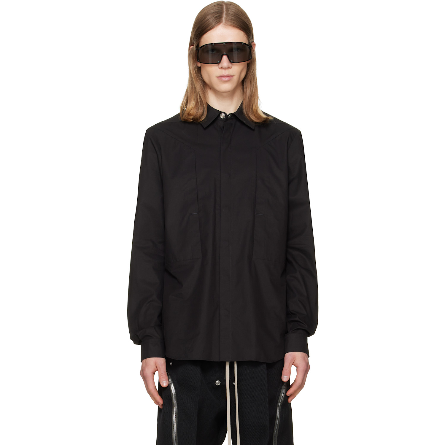 Rick Owens Black Tower Fogpocket Overshirt