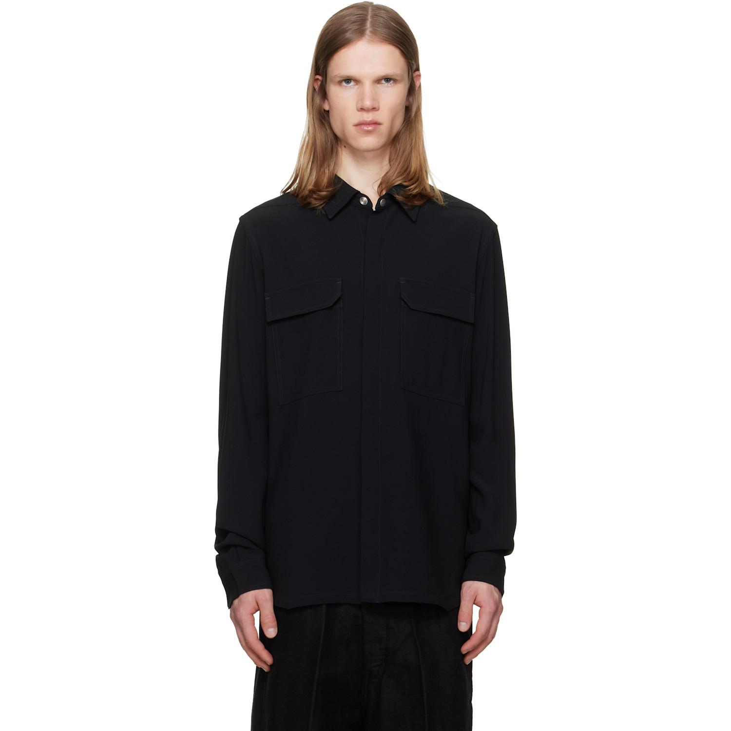 Rick Owens Black Tower Overshirt