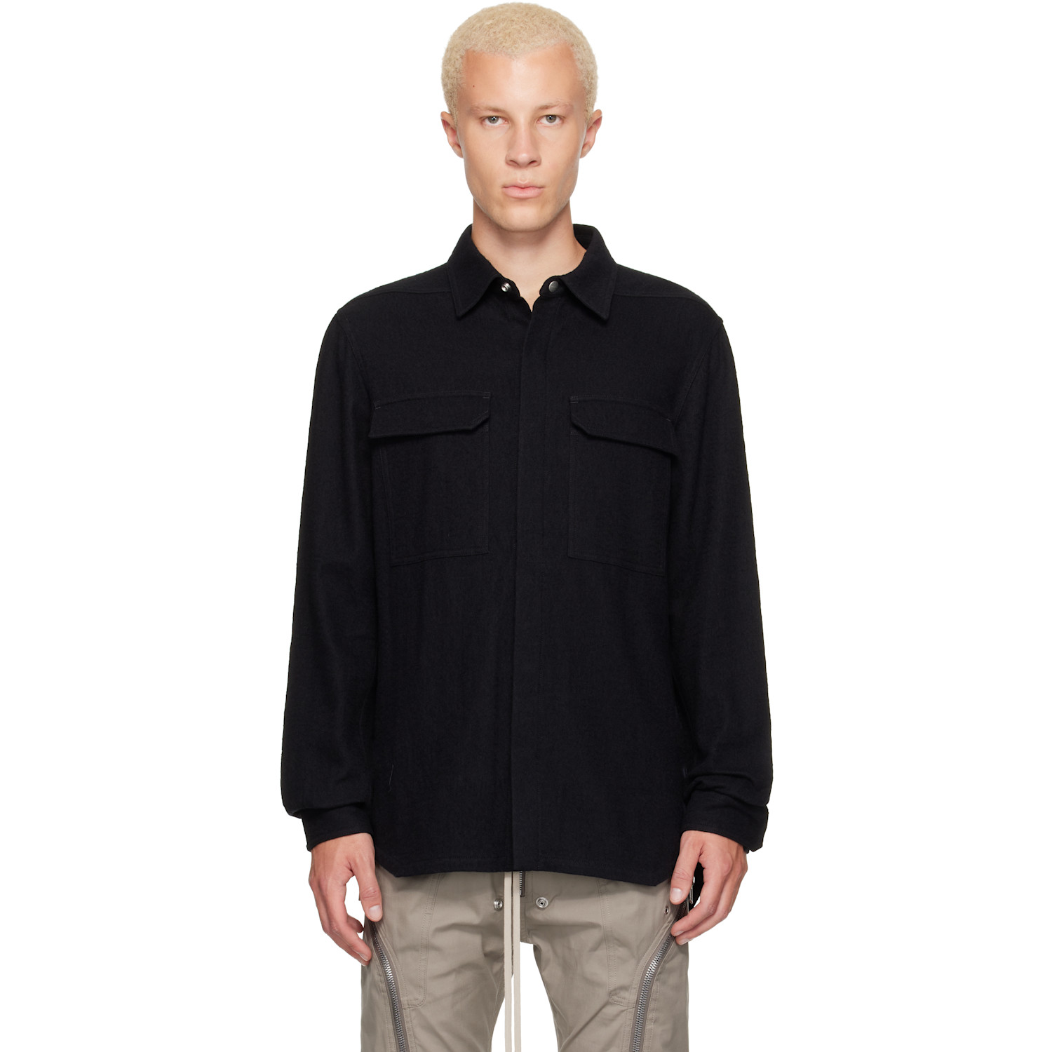 Rick Owens Black Tower Outershirt