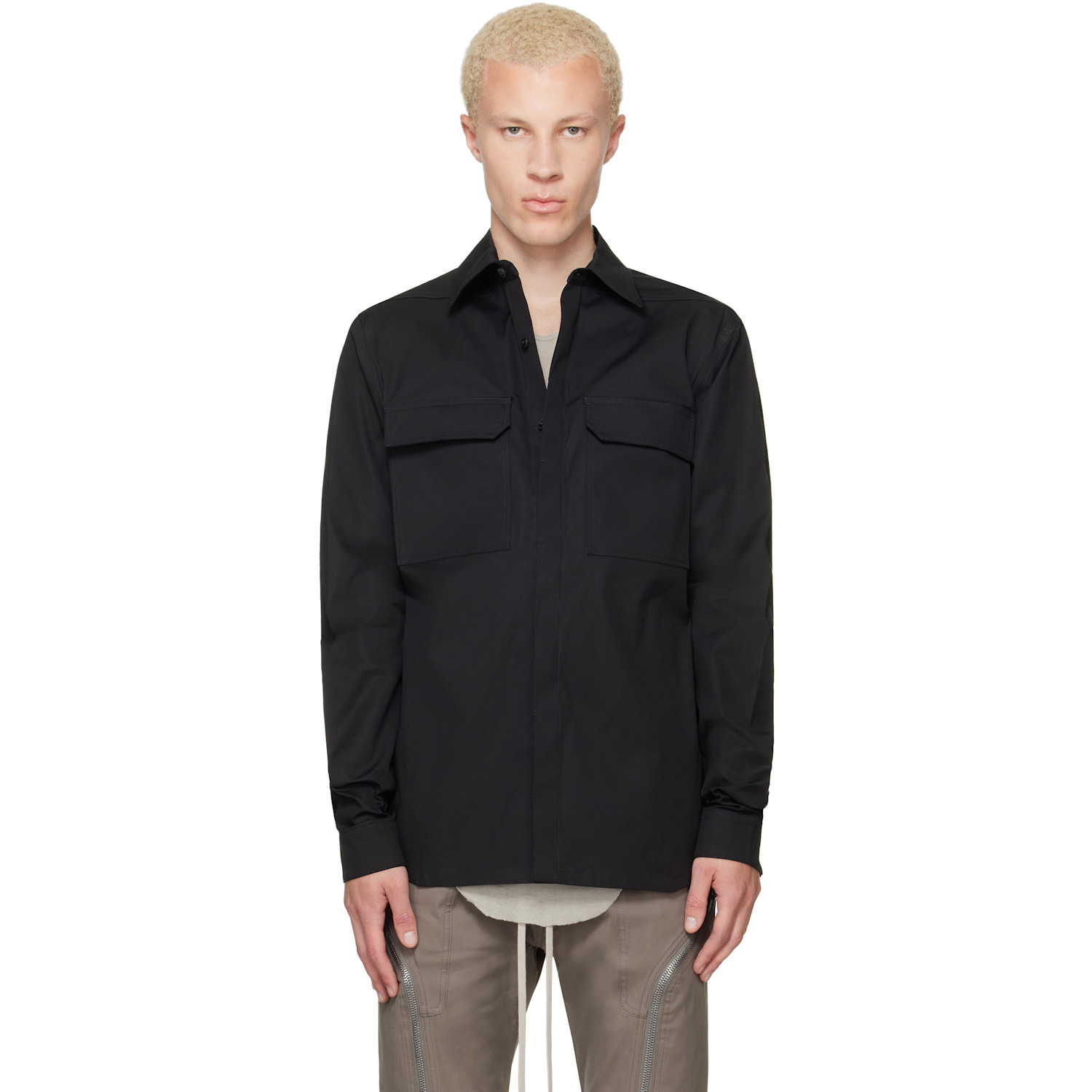 Rick Owens Black Tower Work Shirt