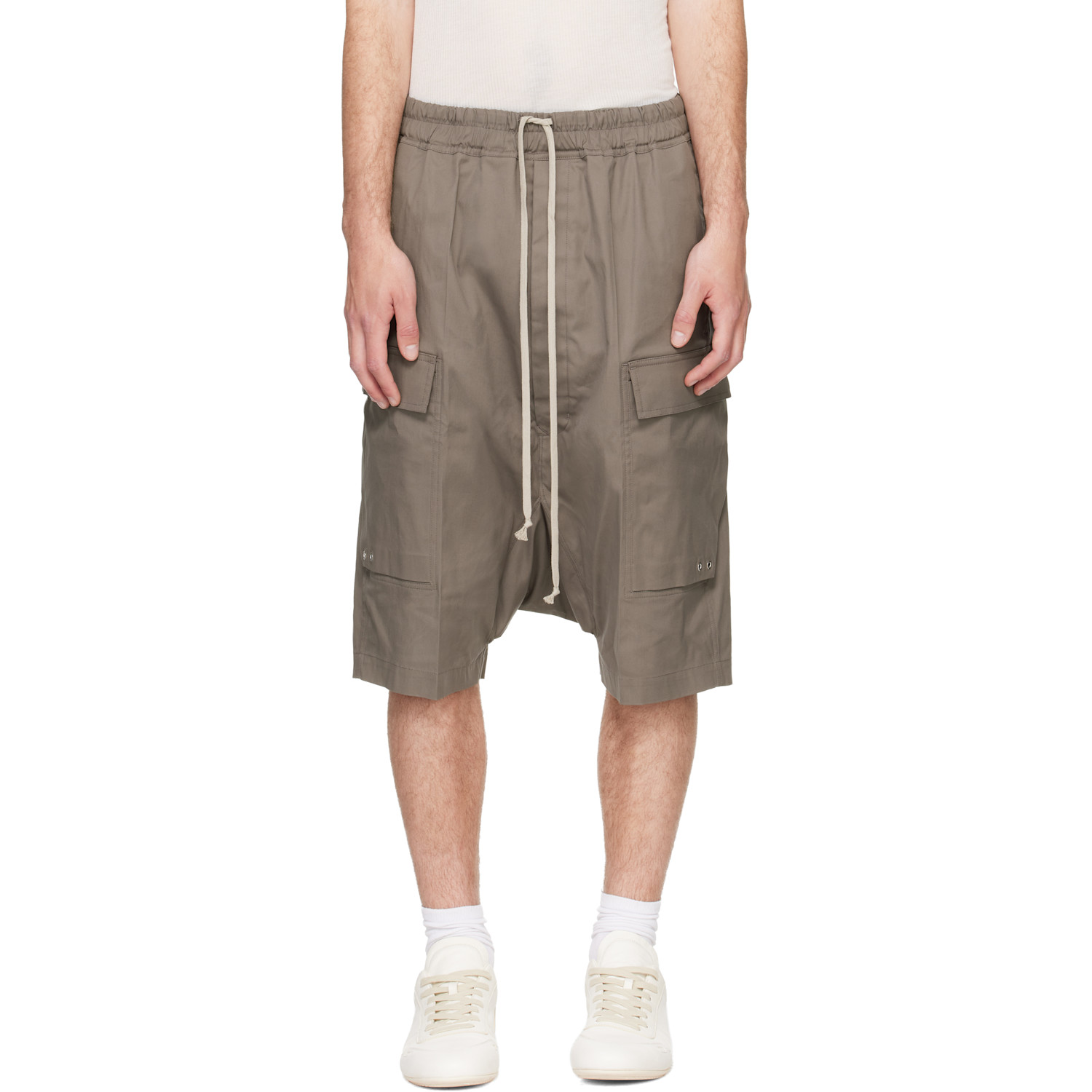 Rick Owens Gray Tower Pods Cargo Shorts