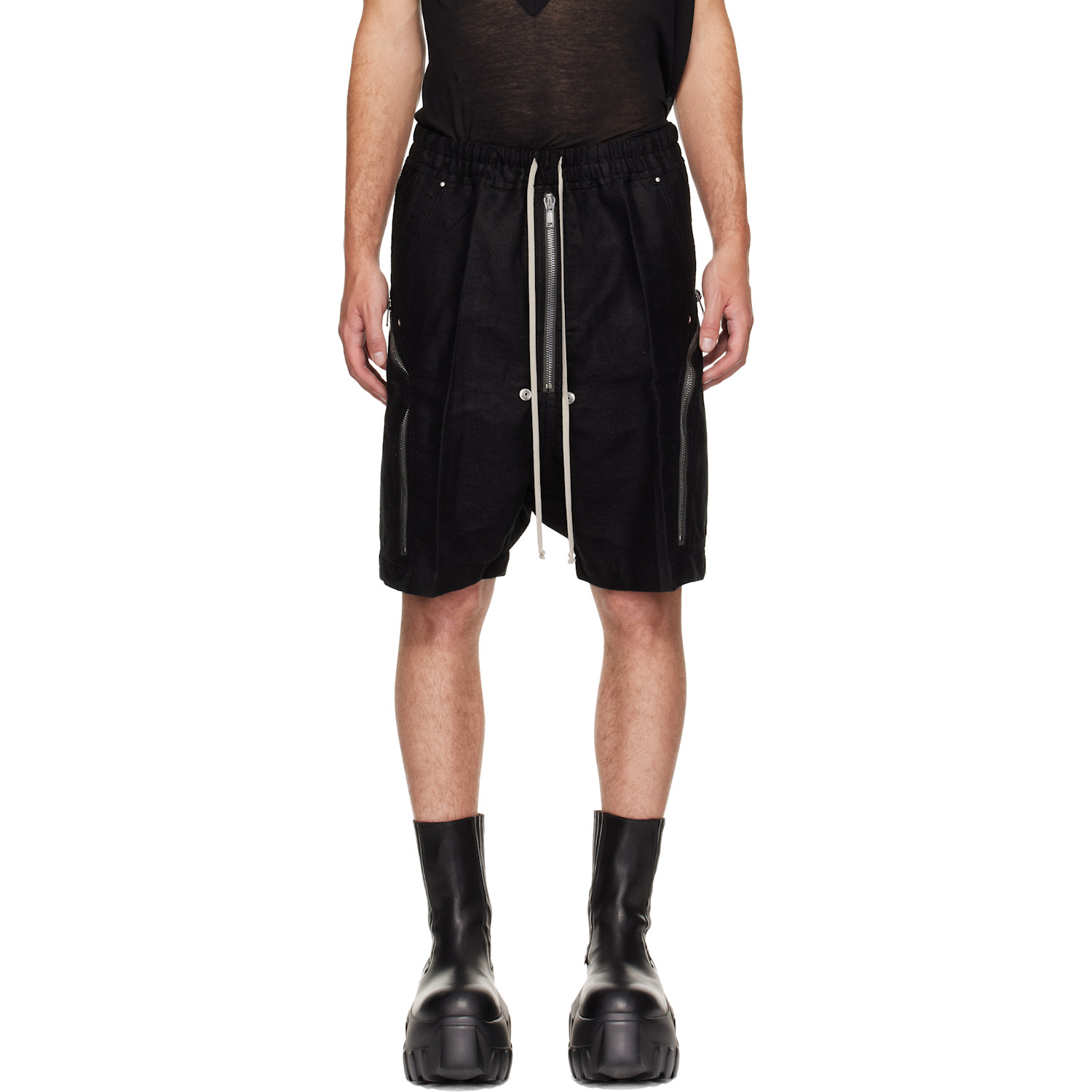Rick Owens Black Tower Heizer Shorts