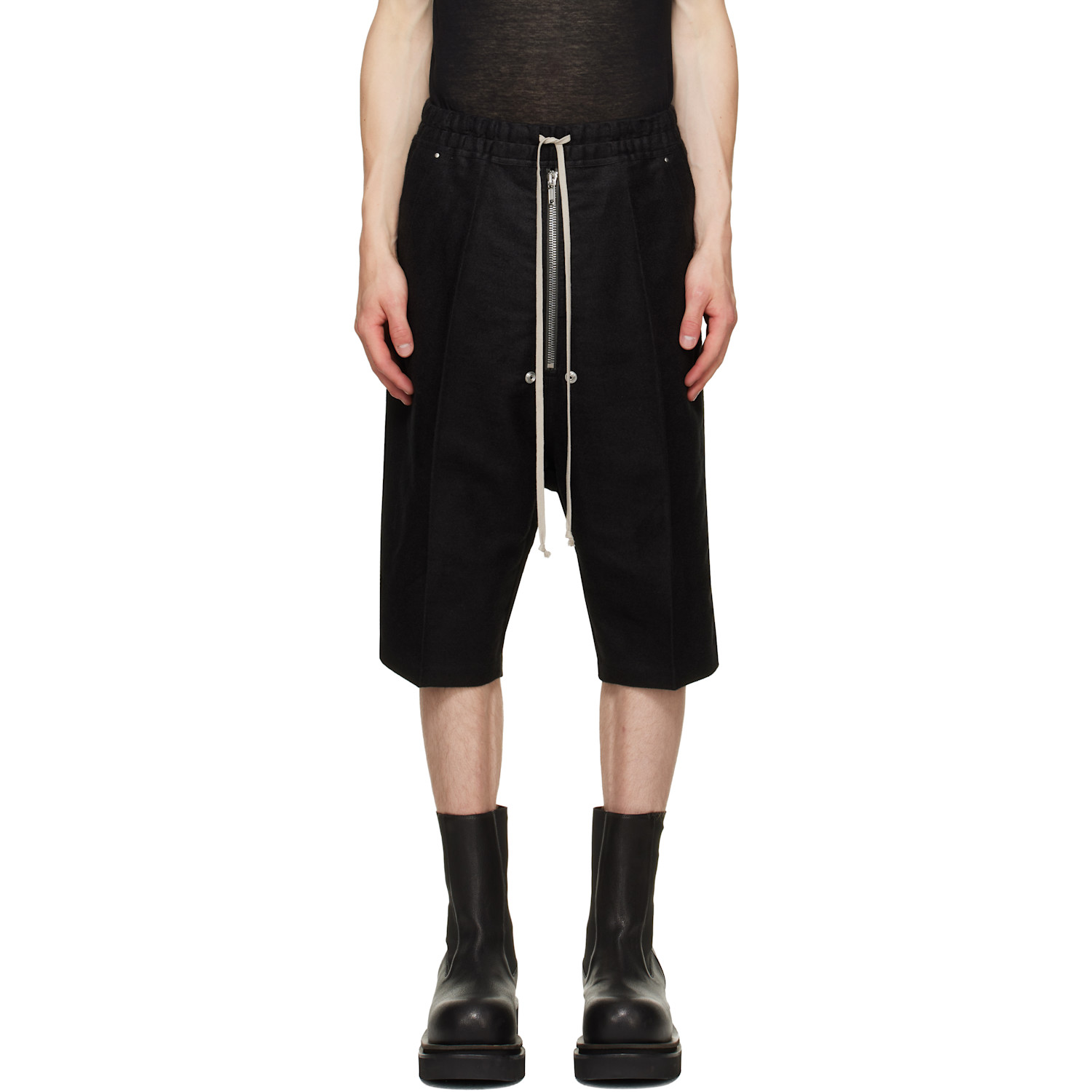 Rick Owens Black Tower Bela Pods Shorts