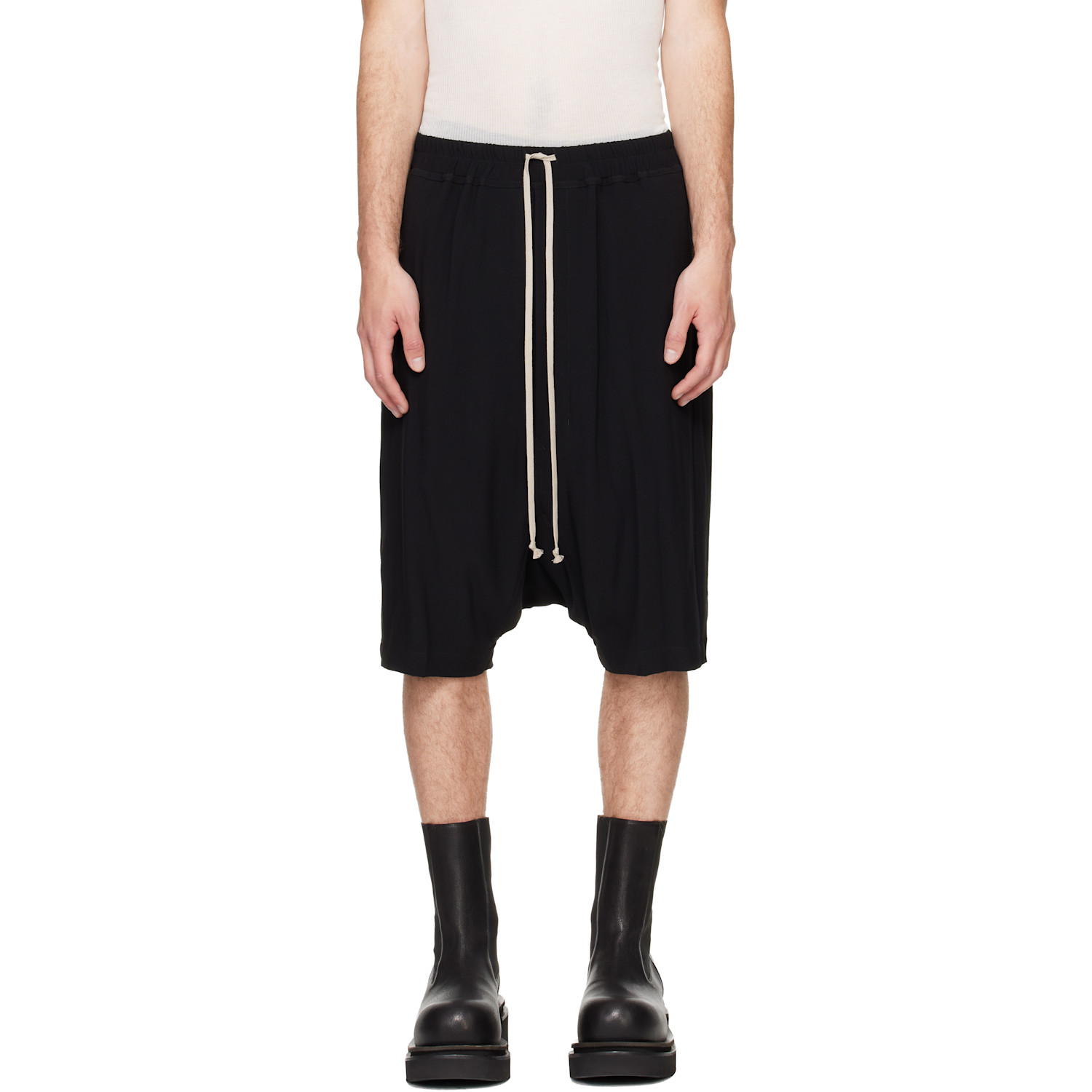 Rick Owens Black Tower Ricks Pods Shorts