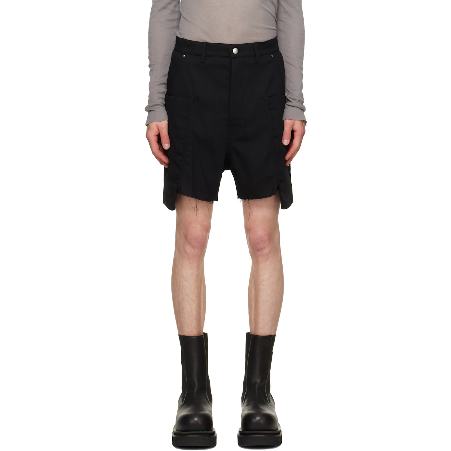 Rick Owens Black Tower Stefan Cargo Shorts
