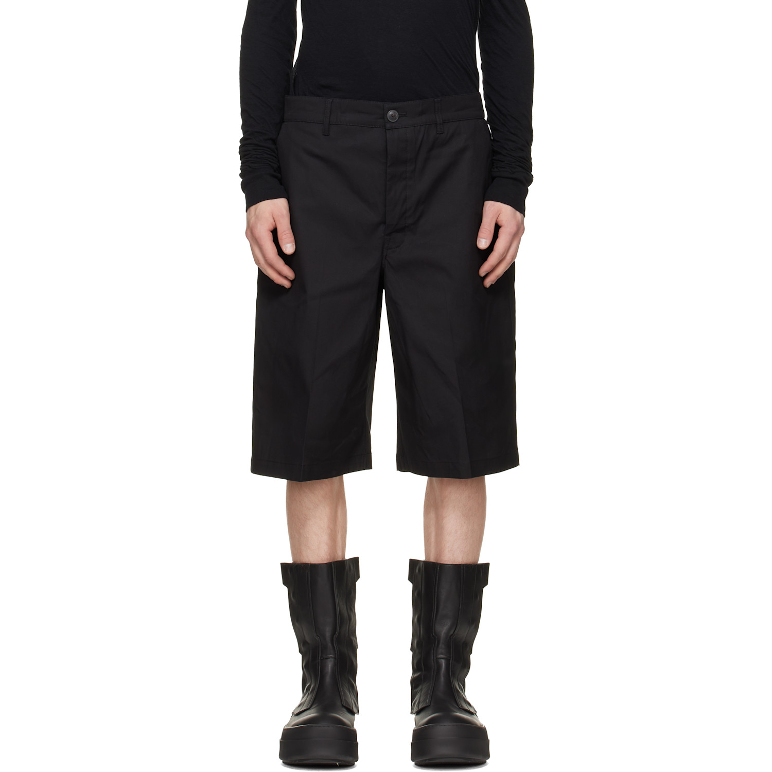 Rick Owens Black Tower Work Shorts
