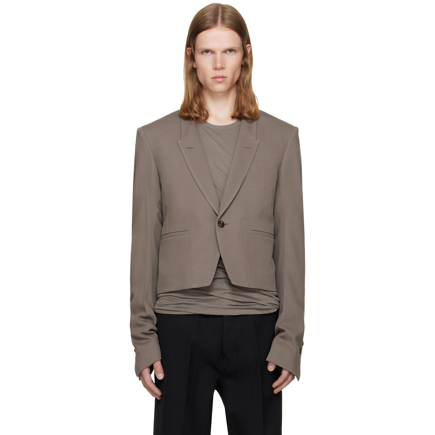 Rick Owens Taupe Tower Alice Jkt Blazer