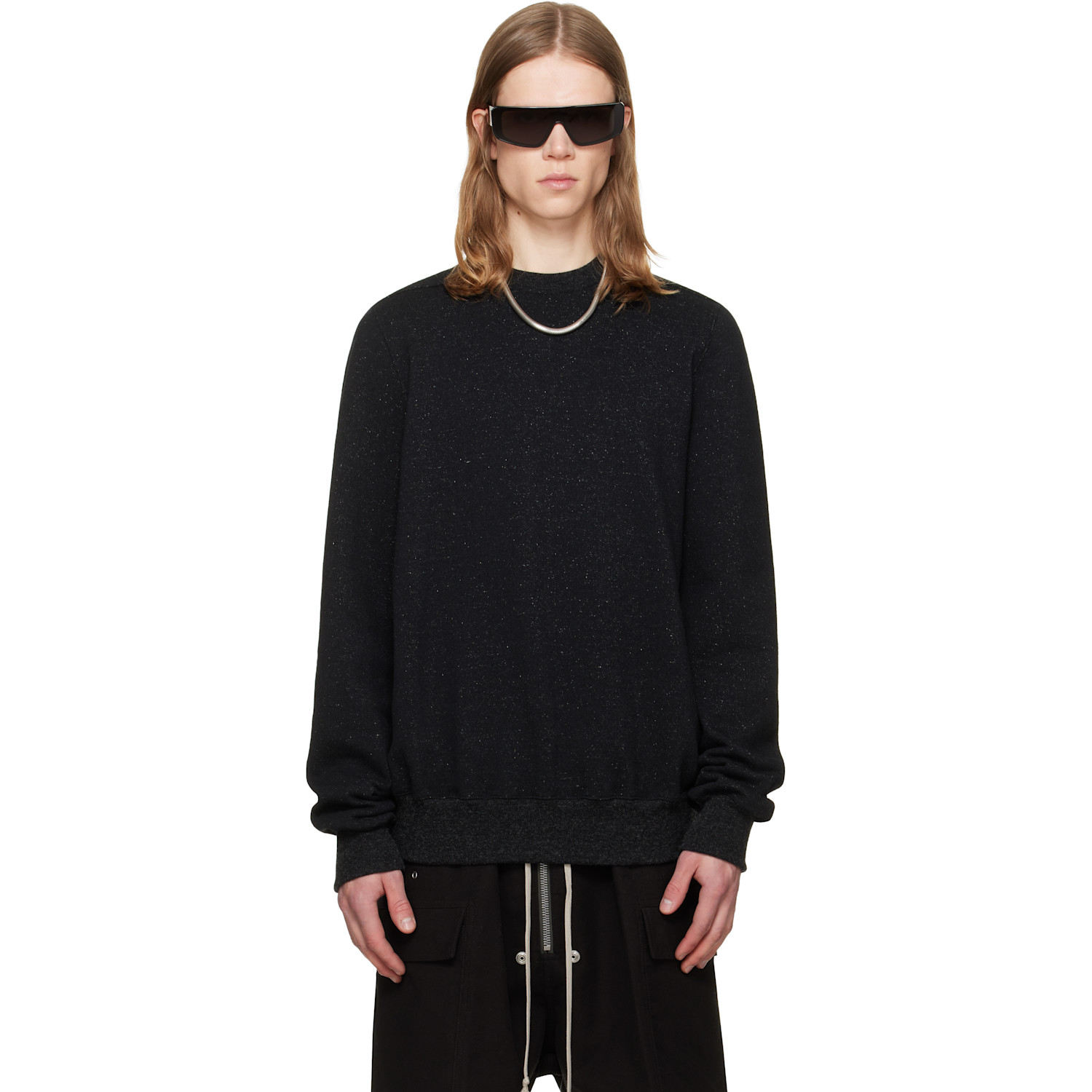 Rick Owens Black Tower Crewneck Sweatshirt