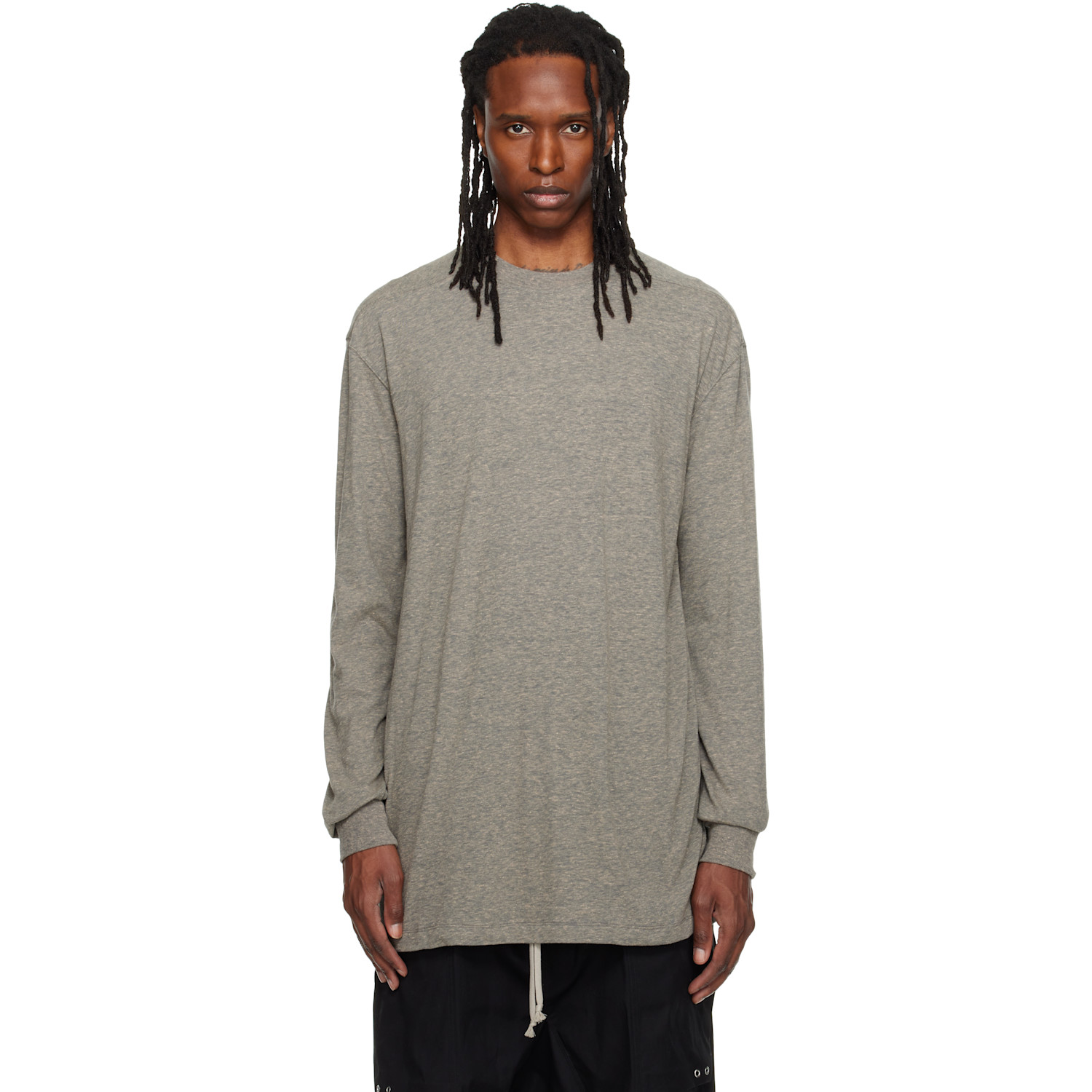 Rick Owens Gray Tower Rick S Jumbo LS T-shirt