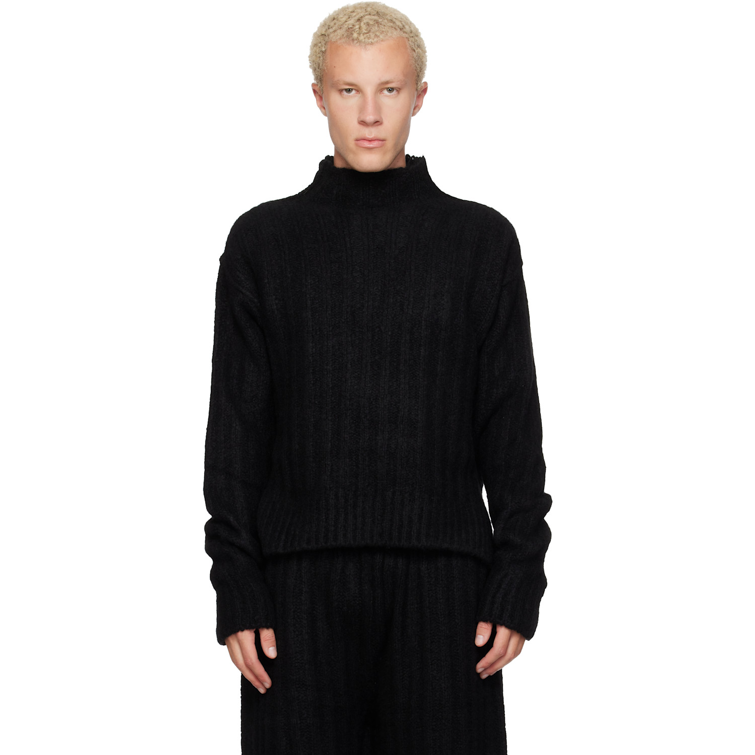Rick Owens Black Tower Turtleneck