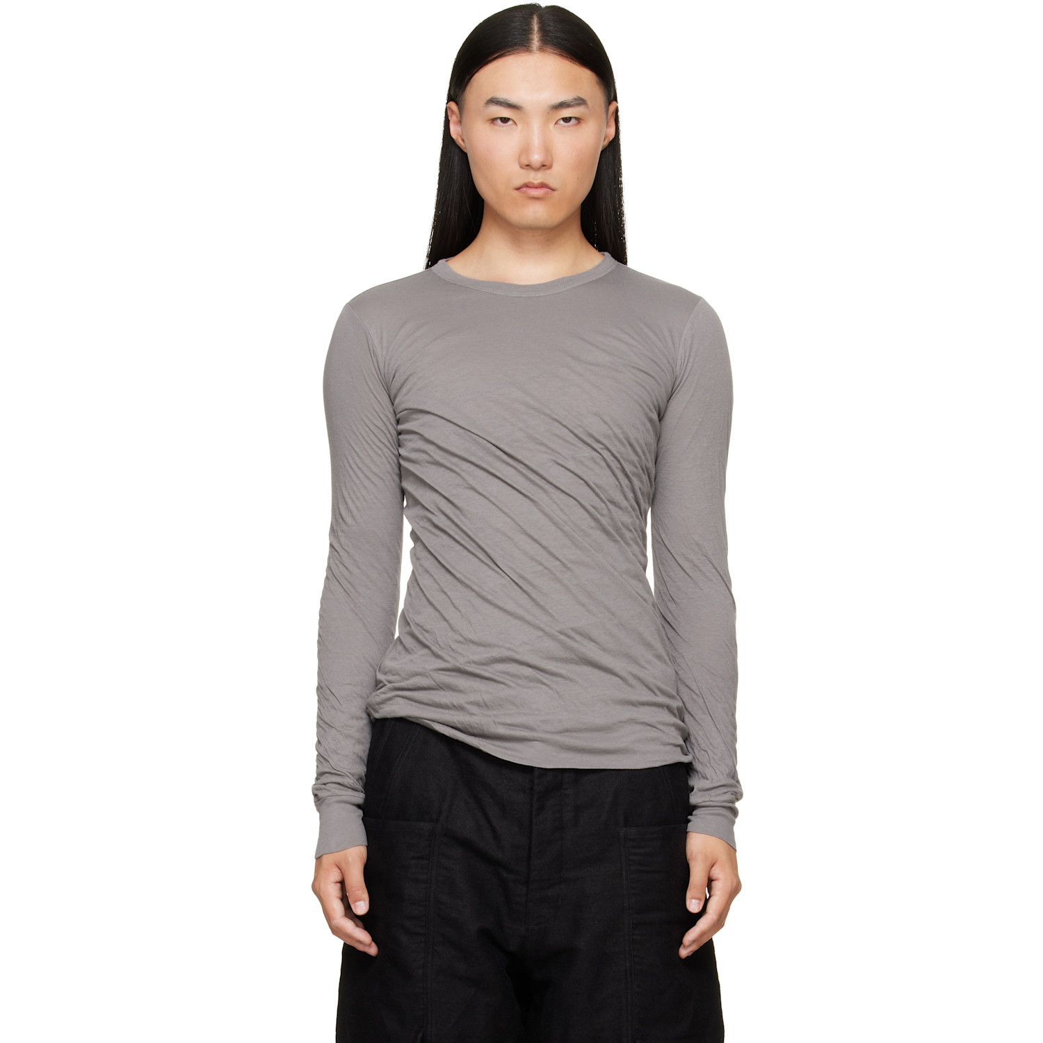 Rick Owens Gray Tower Double LS T-shirt