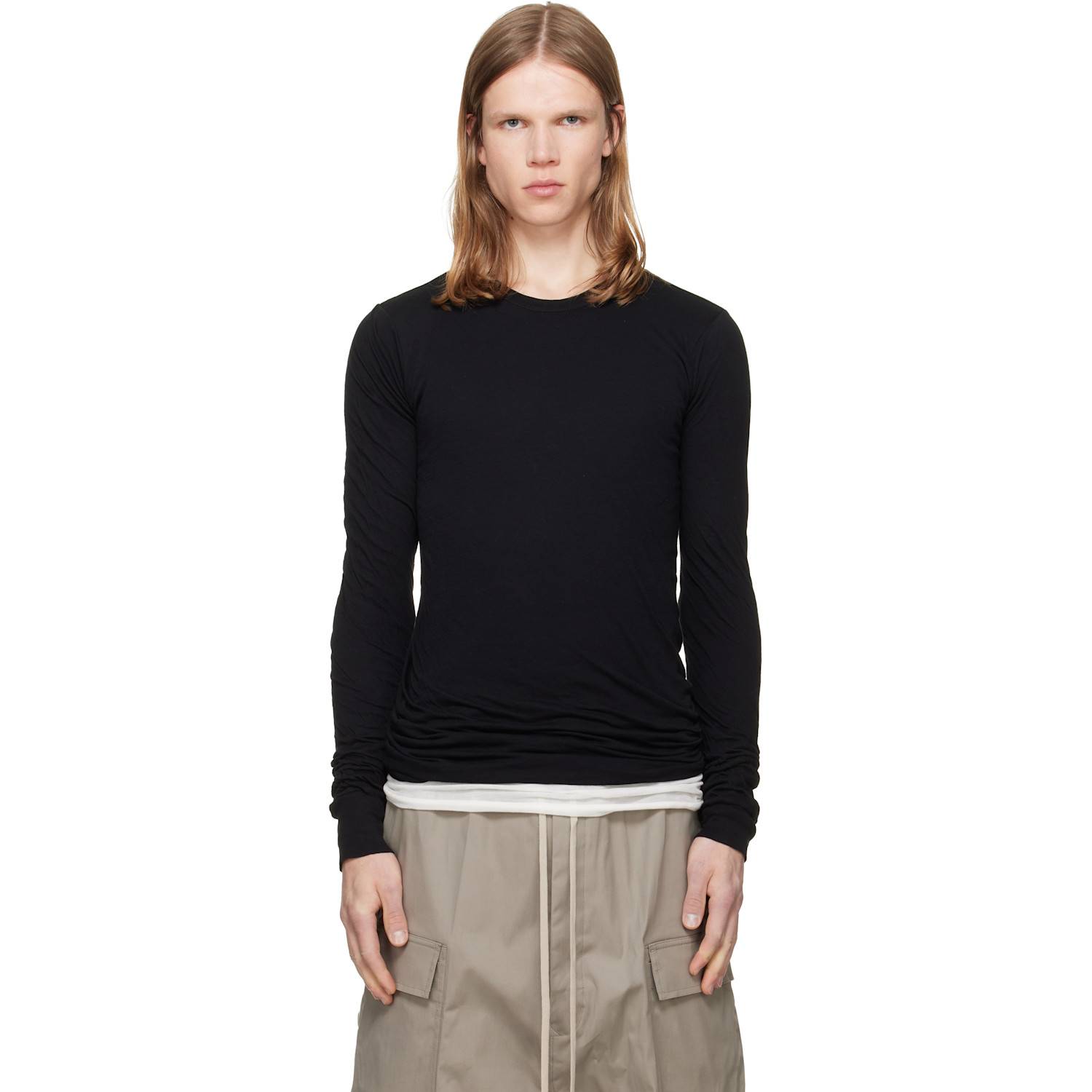Rick Owens Black Tower Double LS T-shirt