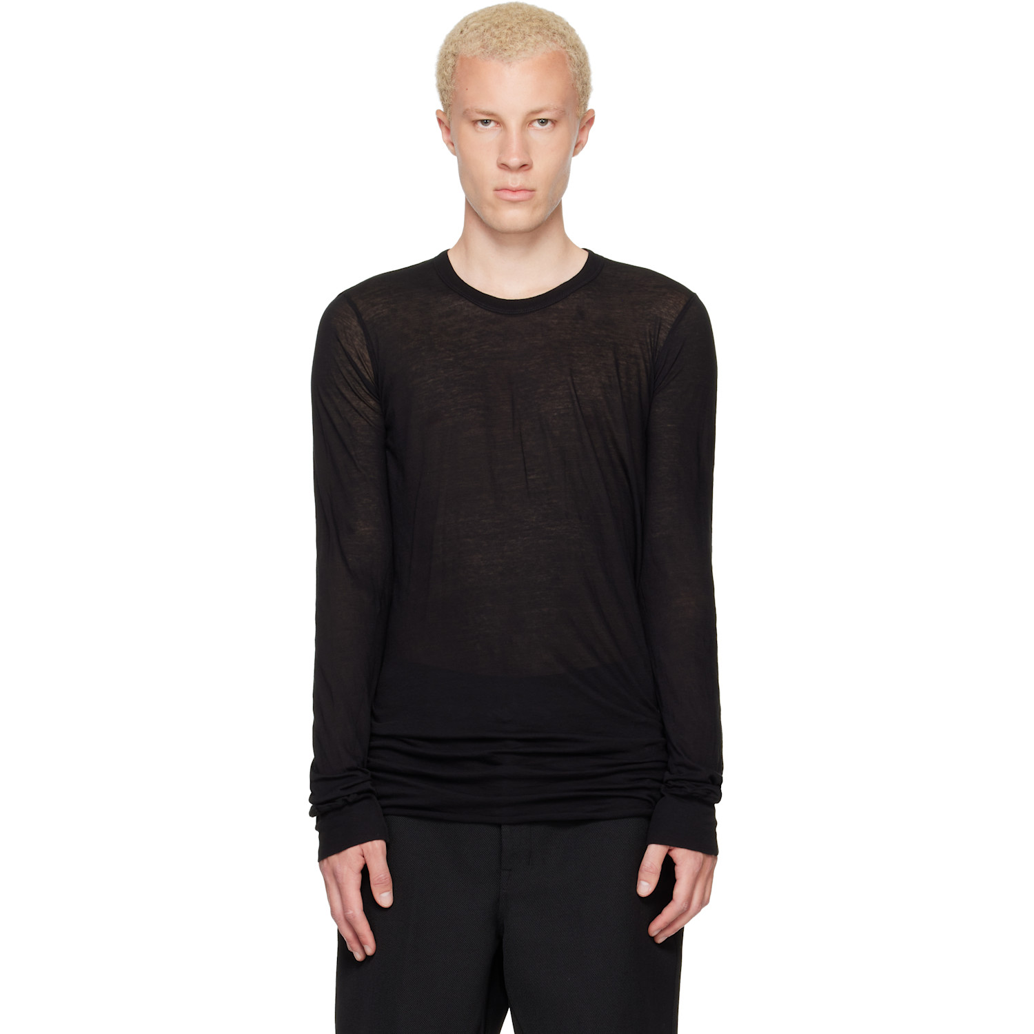 Rick Owens Black Tower Basic LS T-shirt