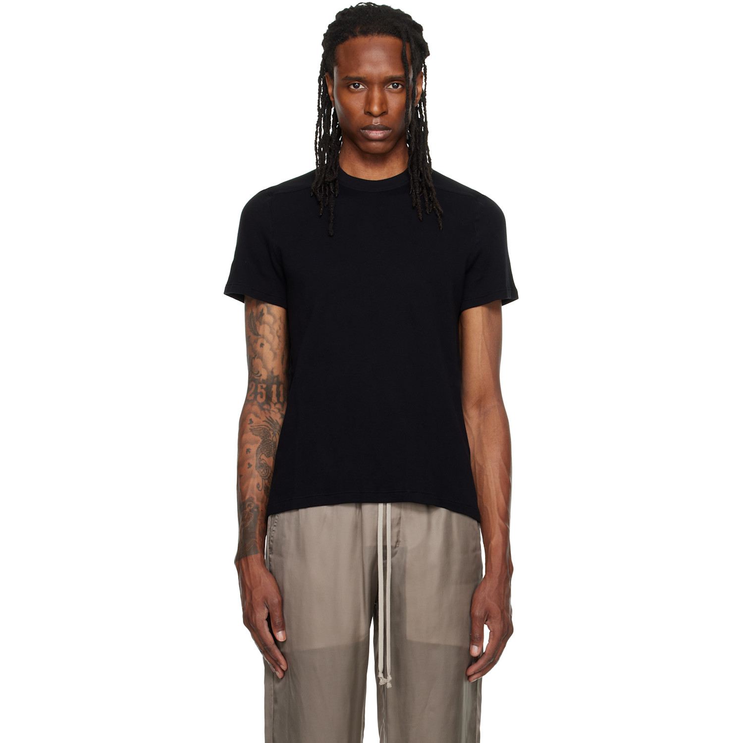Rick Owens Black Tower Short Level T-shirt