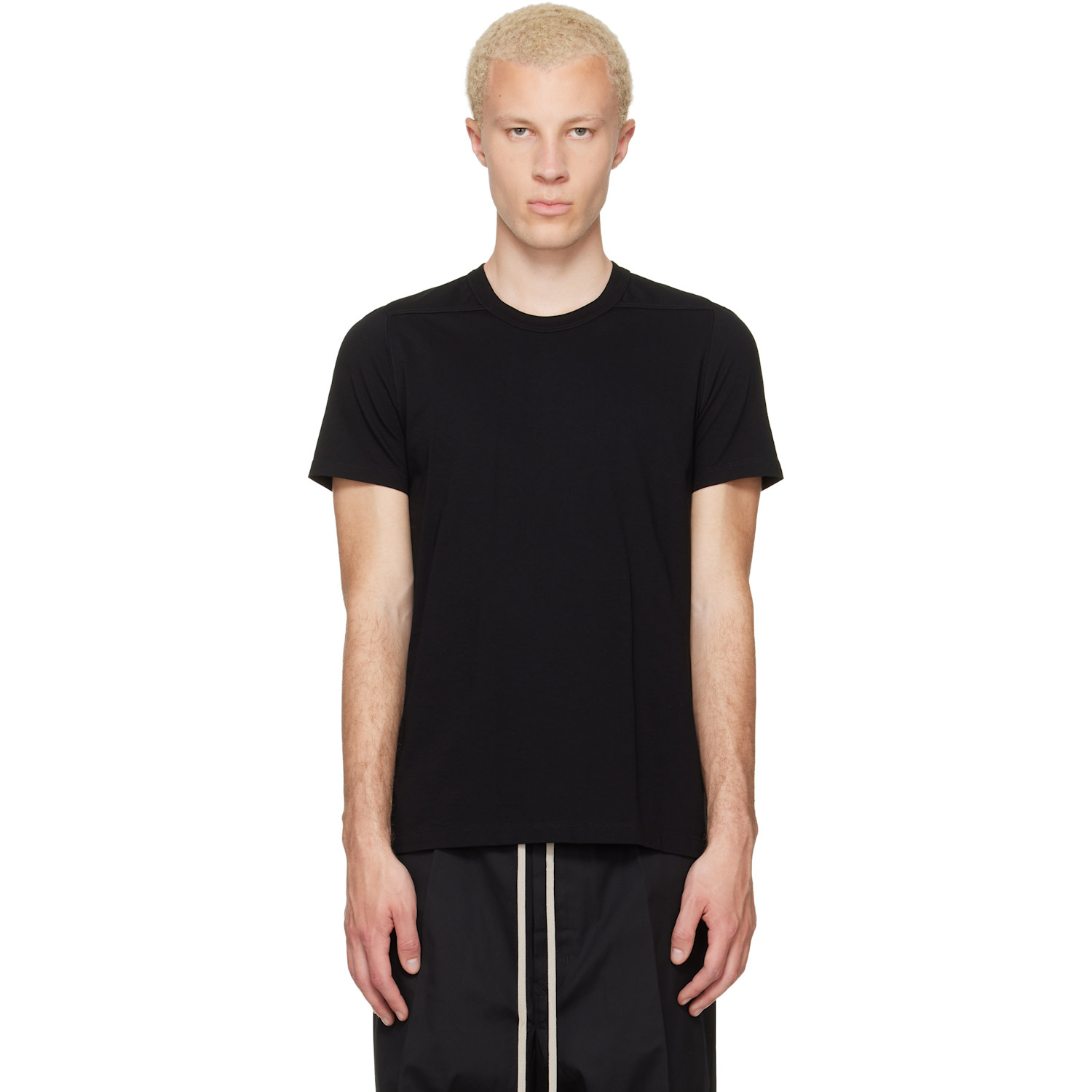 Rick Owens Black Tower Short Level T-shirt