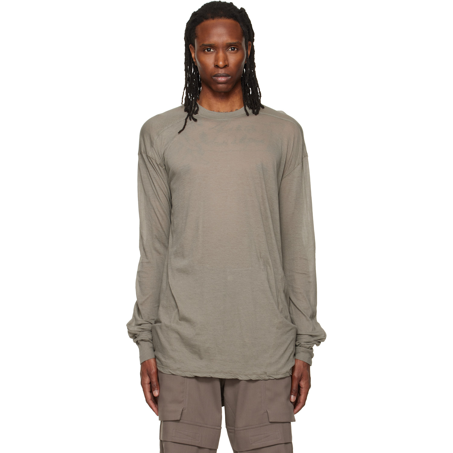 Rick Owens Gray Tower Rick S Jumbo L/S T-shirt