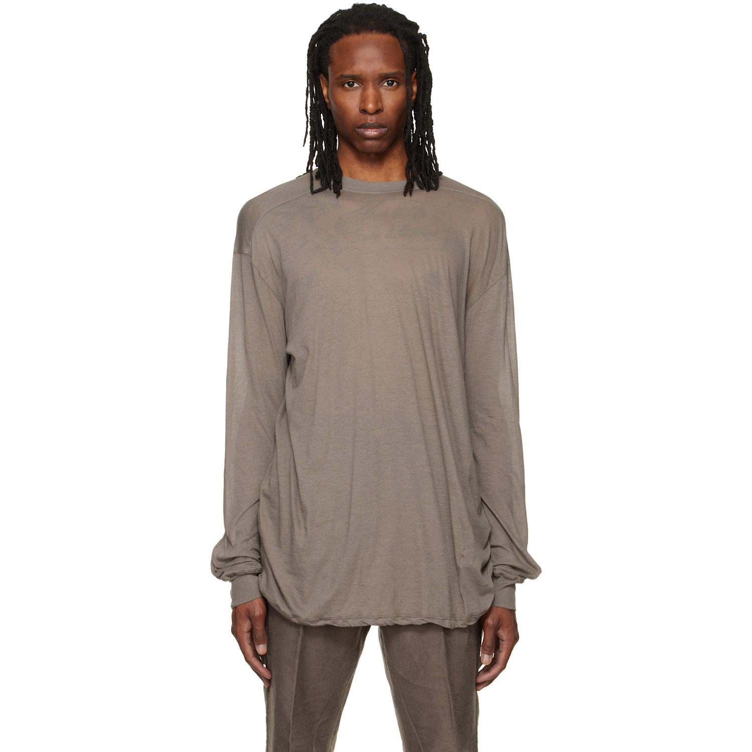 Rick Owens Gray Tower Rick S Jumbo L/S T-shirt