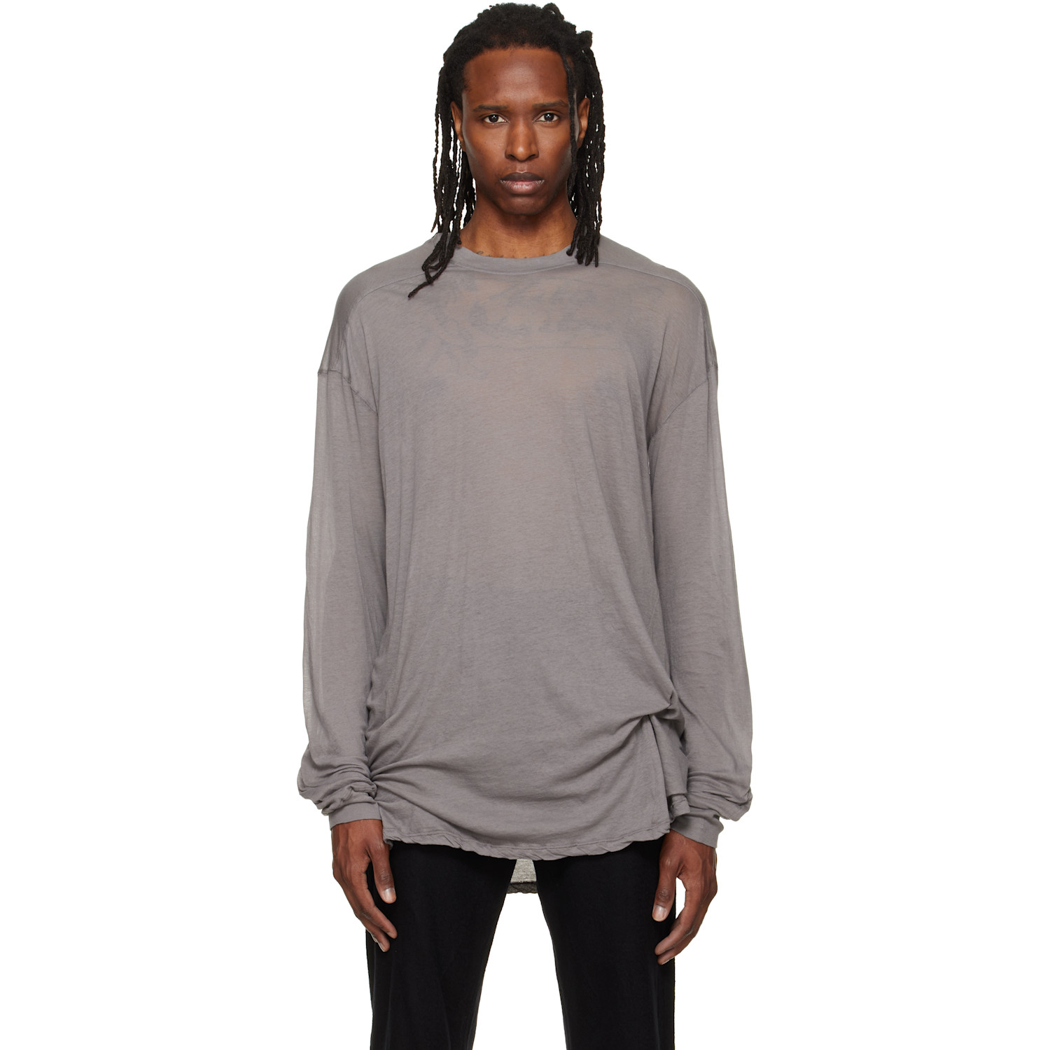 Rick Owens Gray Tower Rick S Jumbo L/S T-shirt