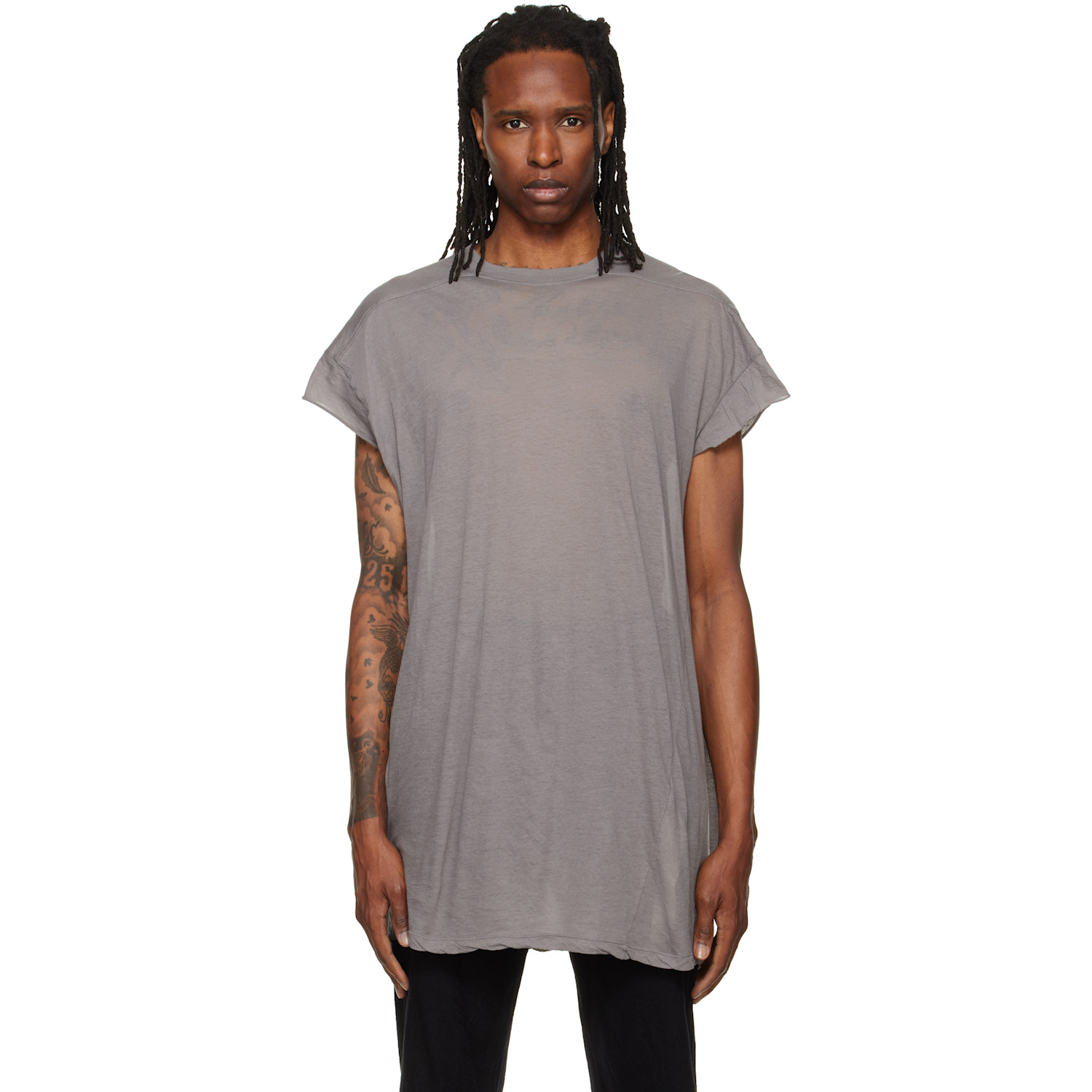 Rick Owens Gray Tower Rick S Jumbo S/S T-shirt