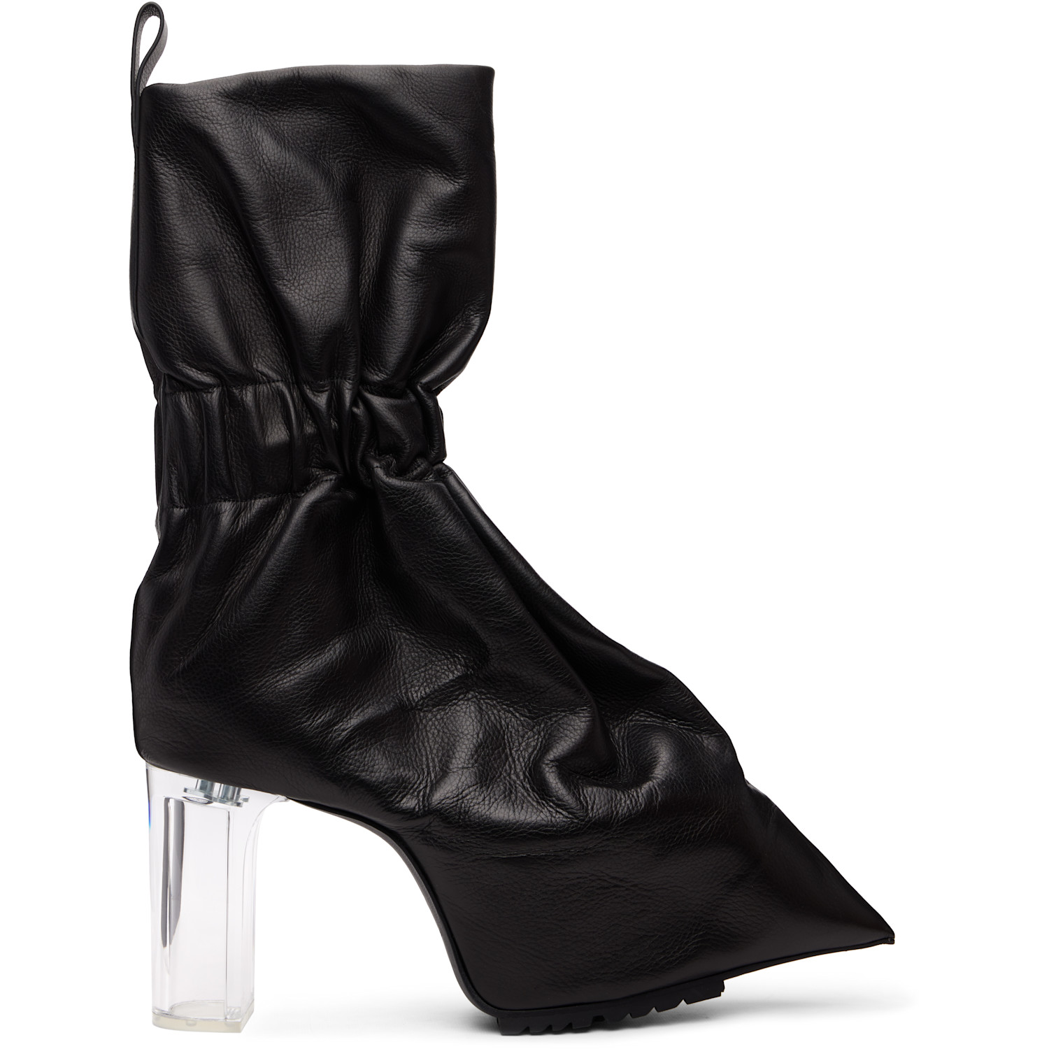 Rick Owens Black Tower Pull-On Cuffed Taquito Boots