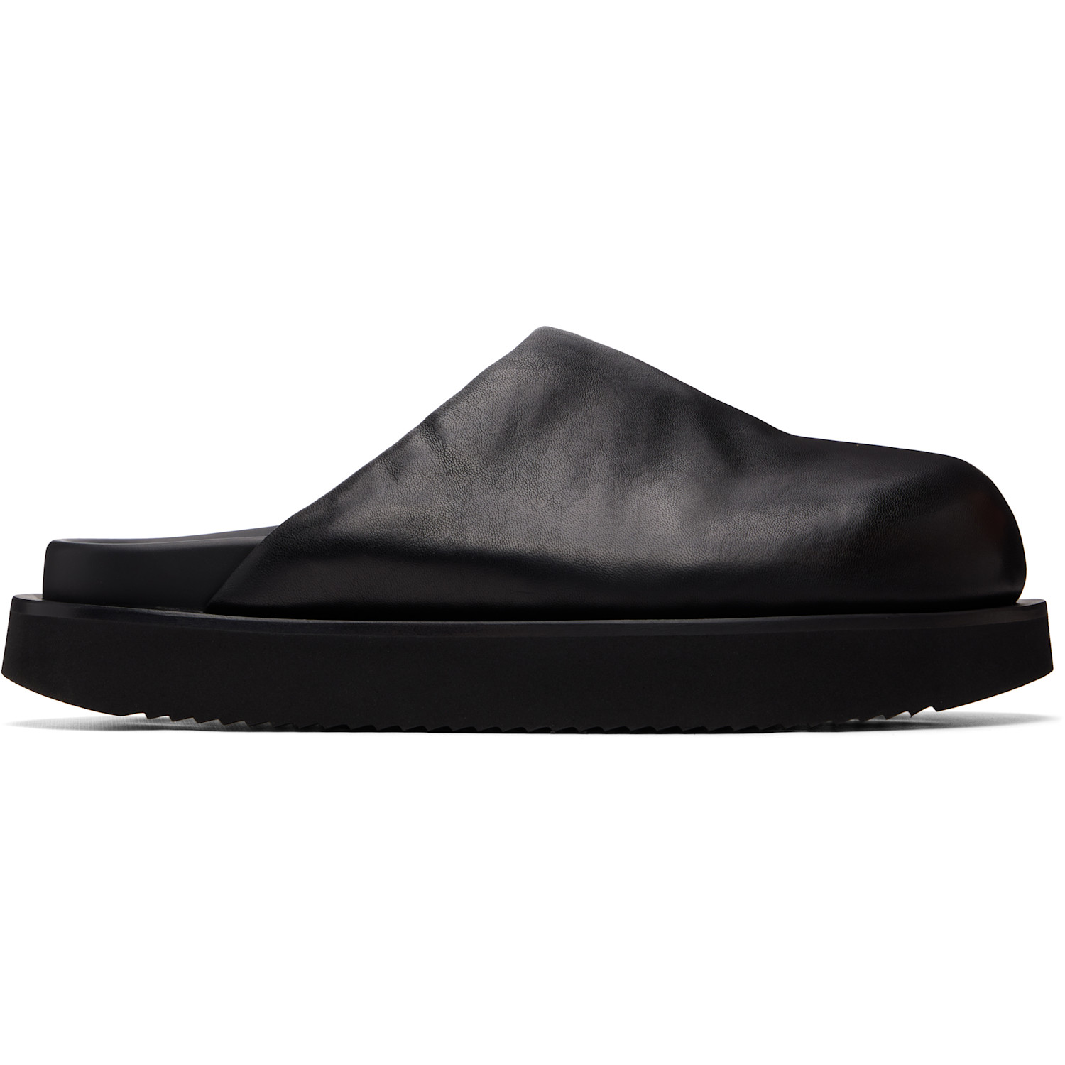 Rick Owens Black Tower Padded Platform Slides