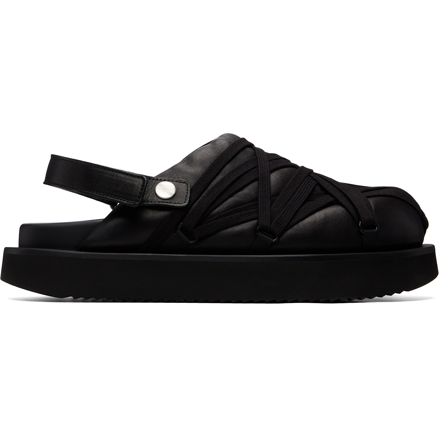 Rick Owens Black Tower Megalace Padded Platform Loafers