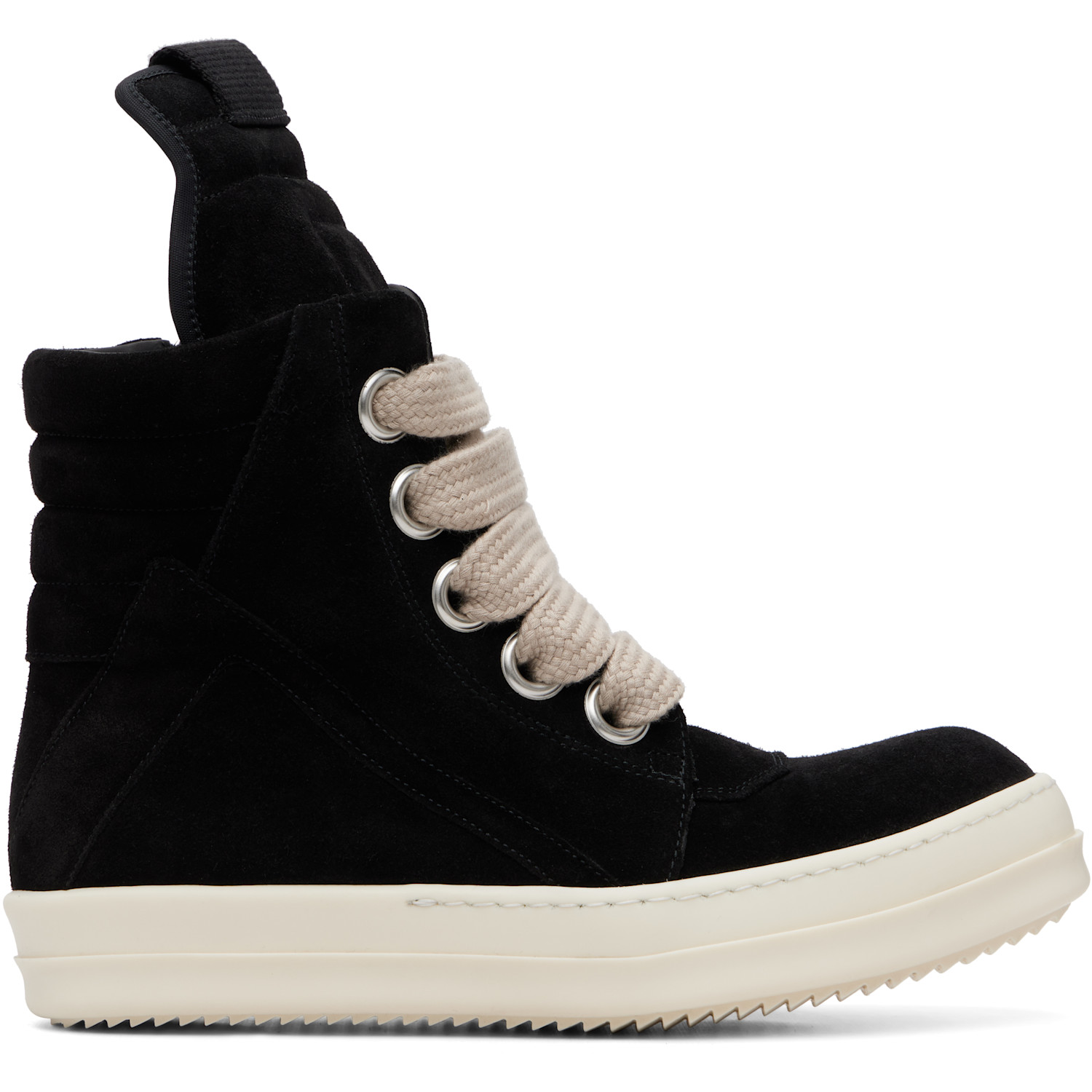 Rick Owens Black Tower Jumbolaced Geobasket Sneakers