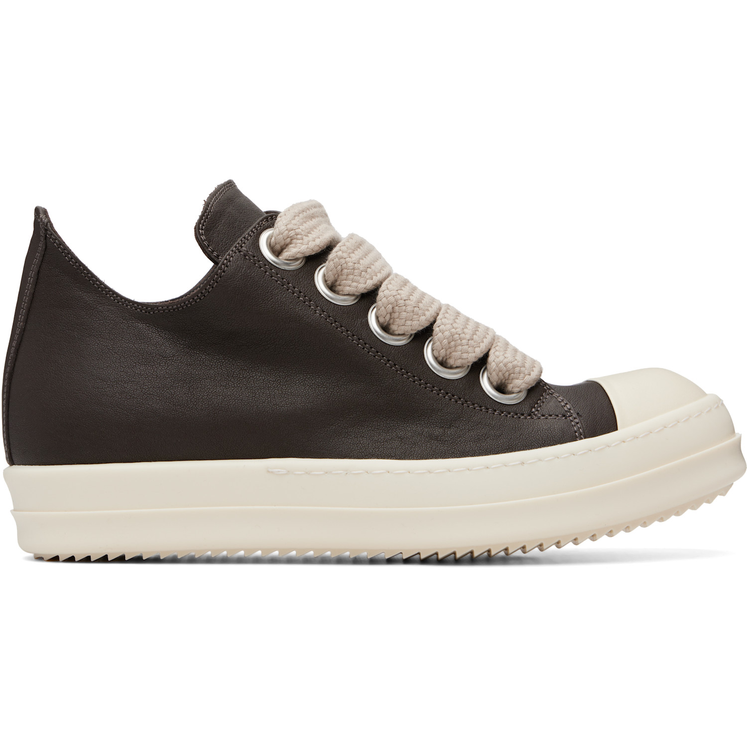 Rick Owens Brown Tower Jumbolace Low Sneaks Sneakers