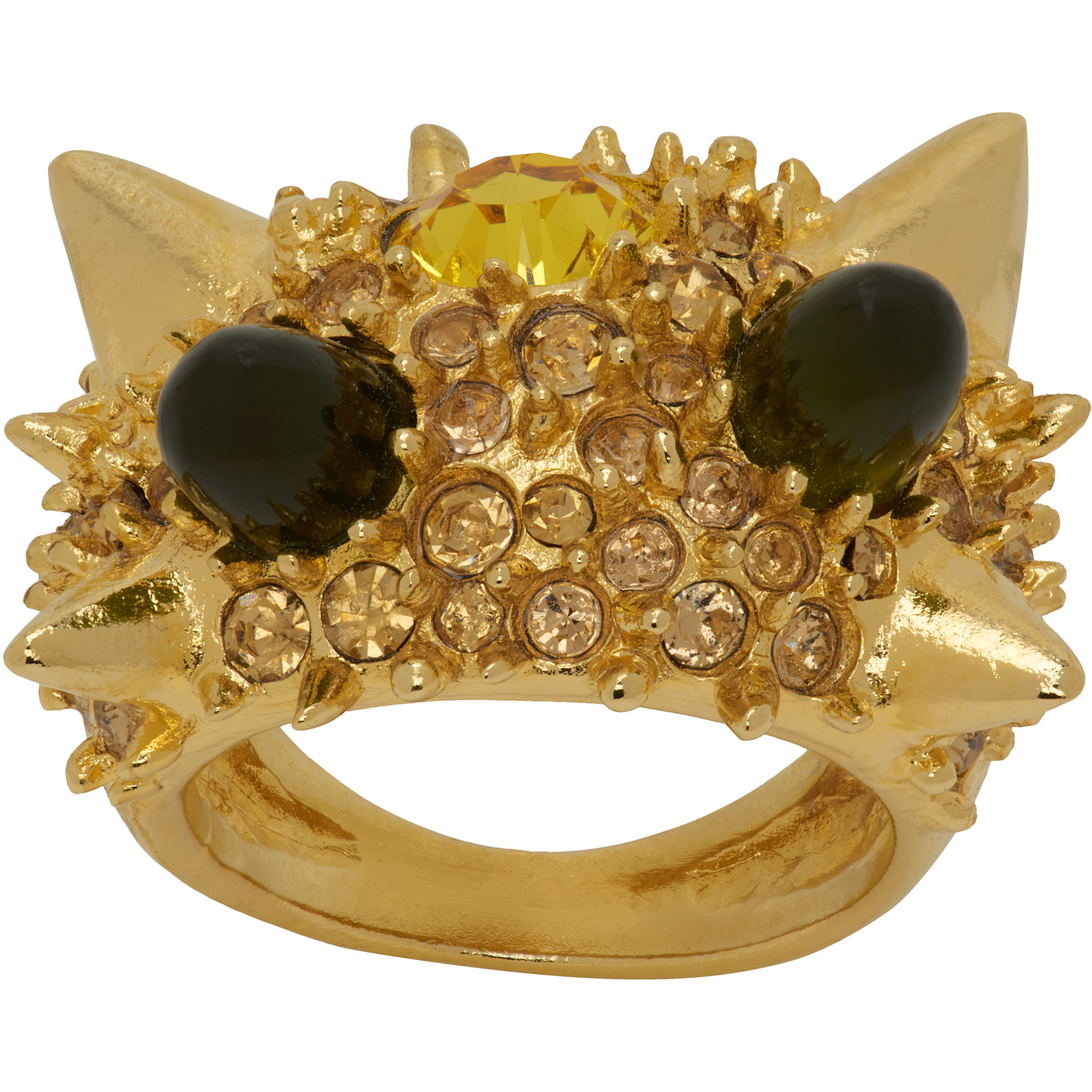 Collina Strada Alien Spike Ring In Gold