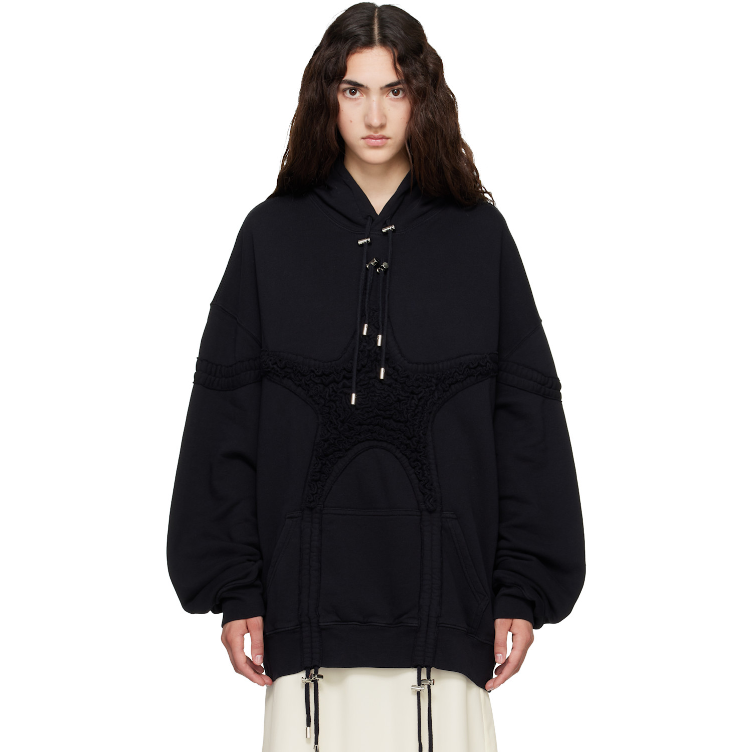 Collina Strada Black Soft Star Hoodie