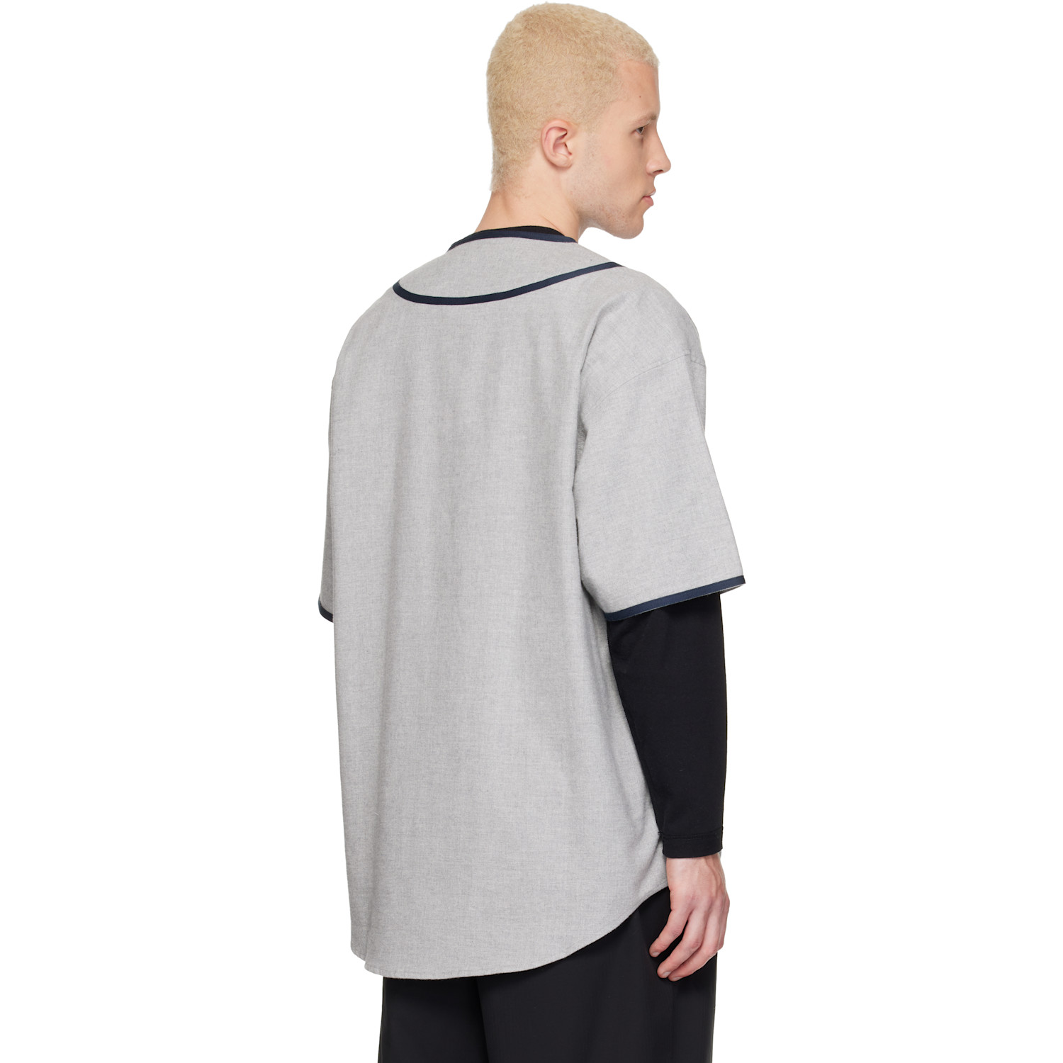  Wtaps Gray League S/s Cotton Twill Shirt 