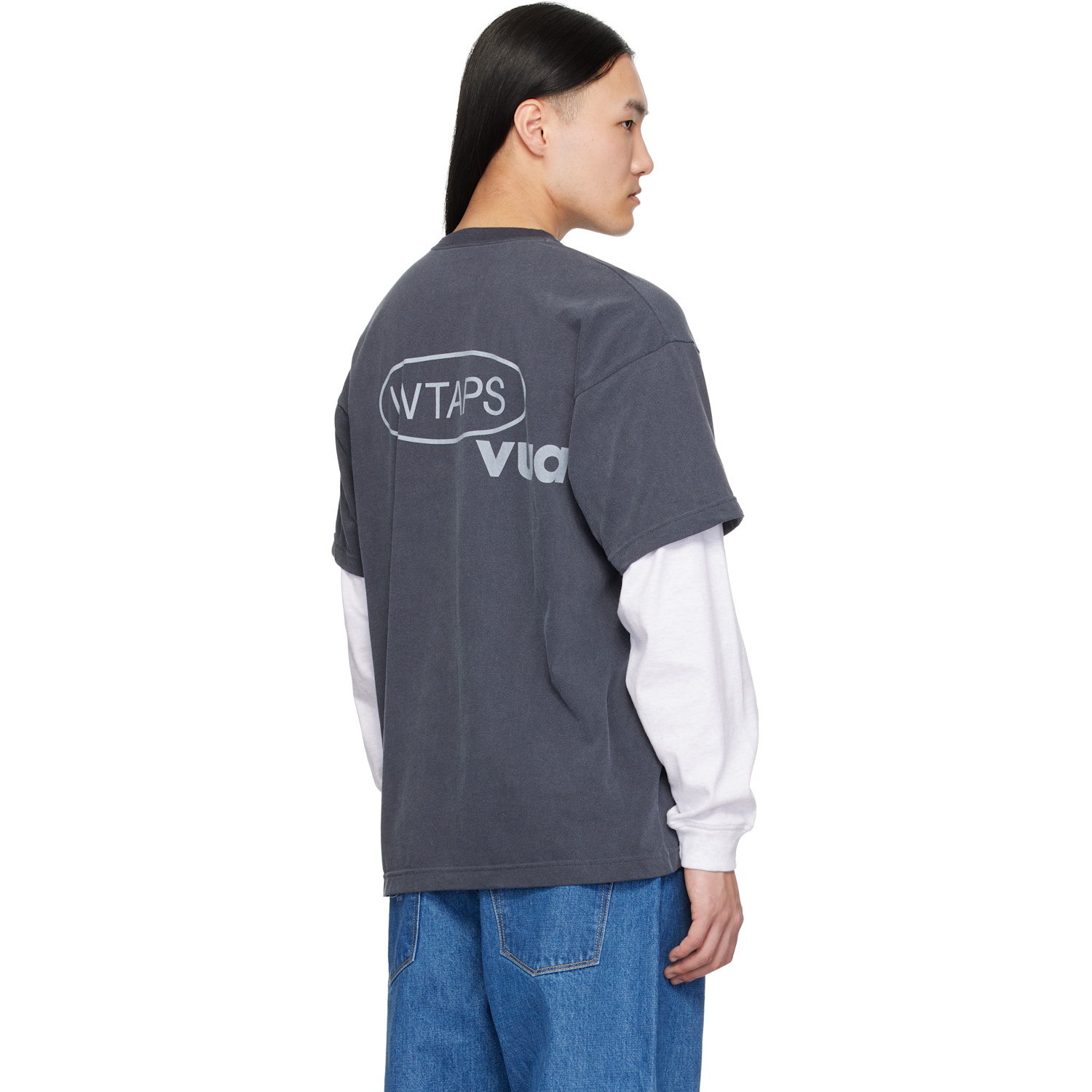  Wtaps Gray Sldr Long Sleeve T-shirt 
