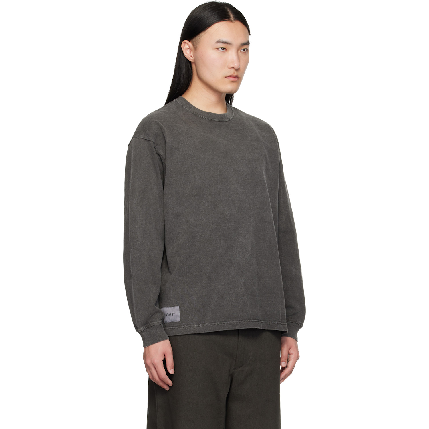  Wtaps Gray Sign-od Long Sleeve T-shirt 