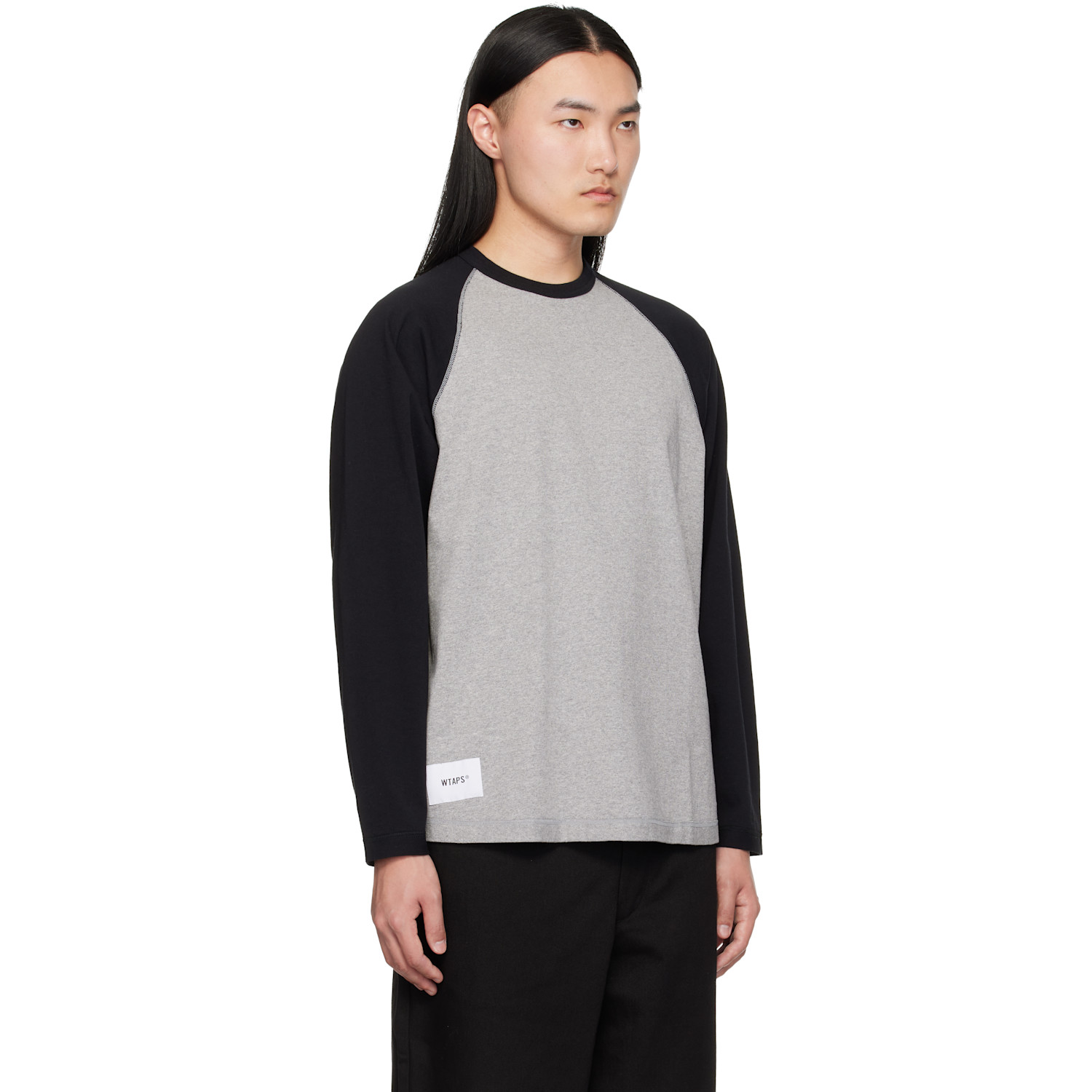  Wtaps Gray & Black Ian Long Sleeve T-shirt 