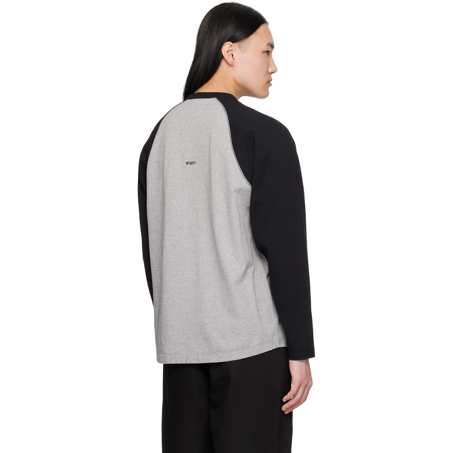  Wtaps Gray & Black Ian Long Sleeve T-shirt 