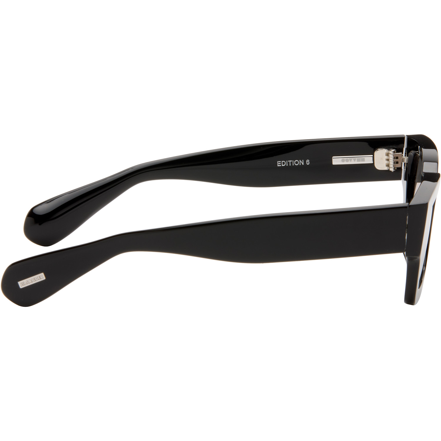 Jil Sander Black Oliver Peoples Rectangular 'edition 6' Sunglasses 
