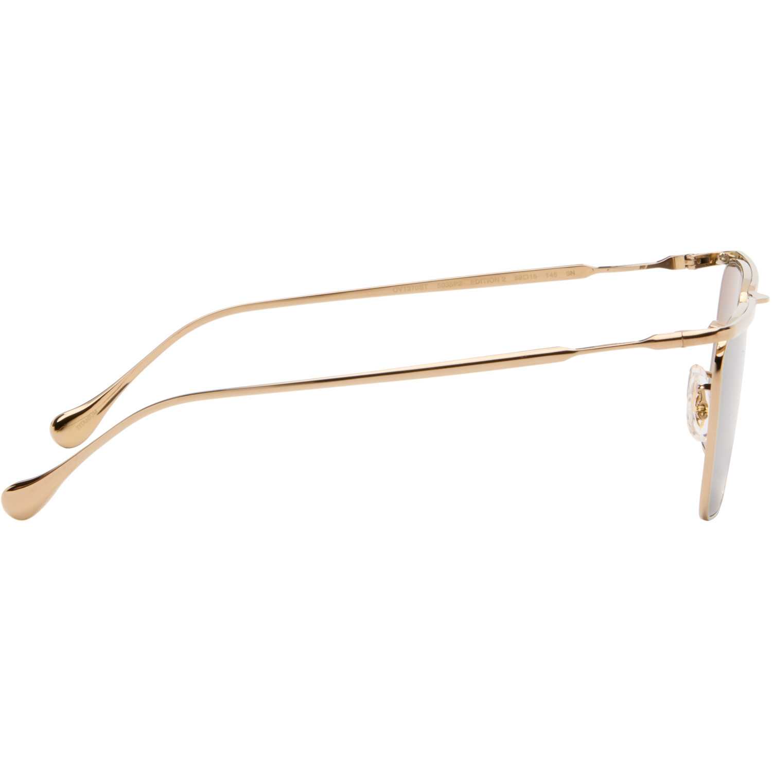  Jil Sander Gold Oliver Peoples 'edition 2' Wireframe Sunglasses 