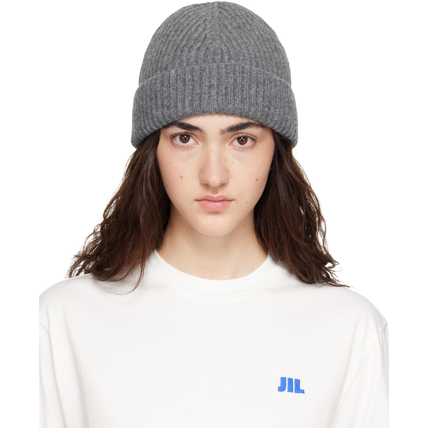 Jil Sander Gray Wool Beanie