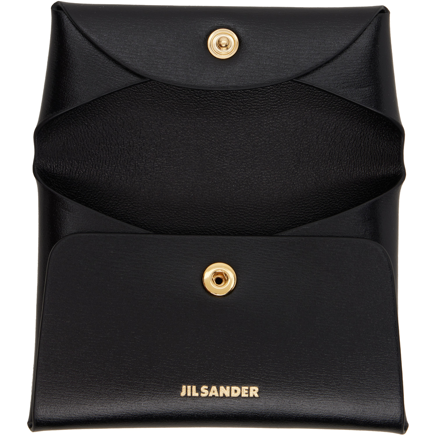  Jil Sander Black Folded Coin Pouch 