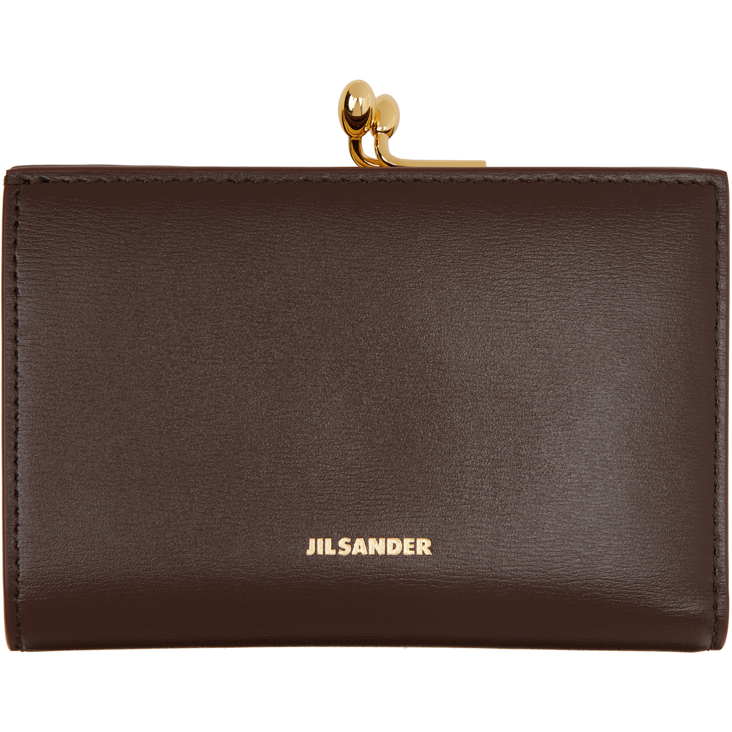 Jil Sander Burgundy Goji Purse Small Wallet