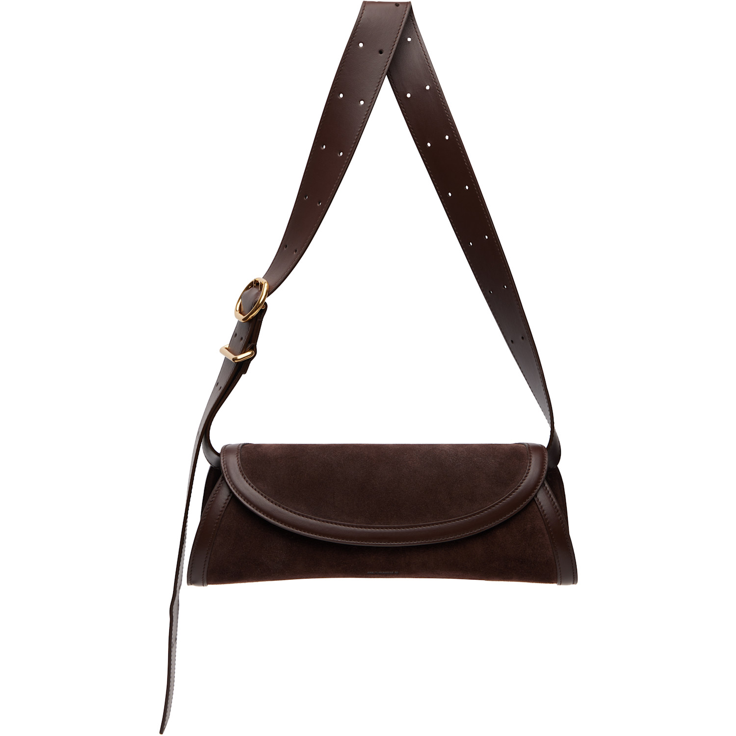 Jil Sander Brown Cannolo Small Bag