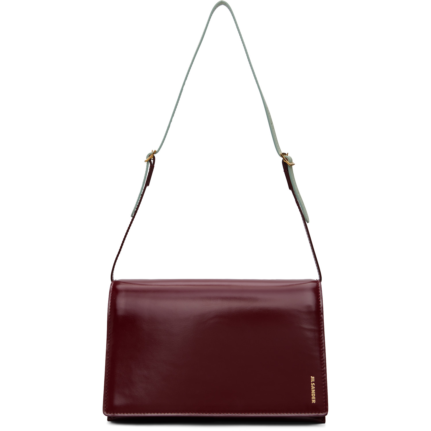 Jil Sander Burgundy File Small Bag