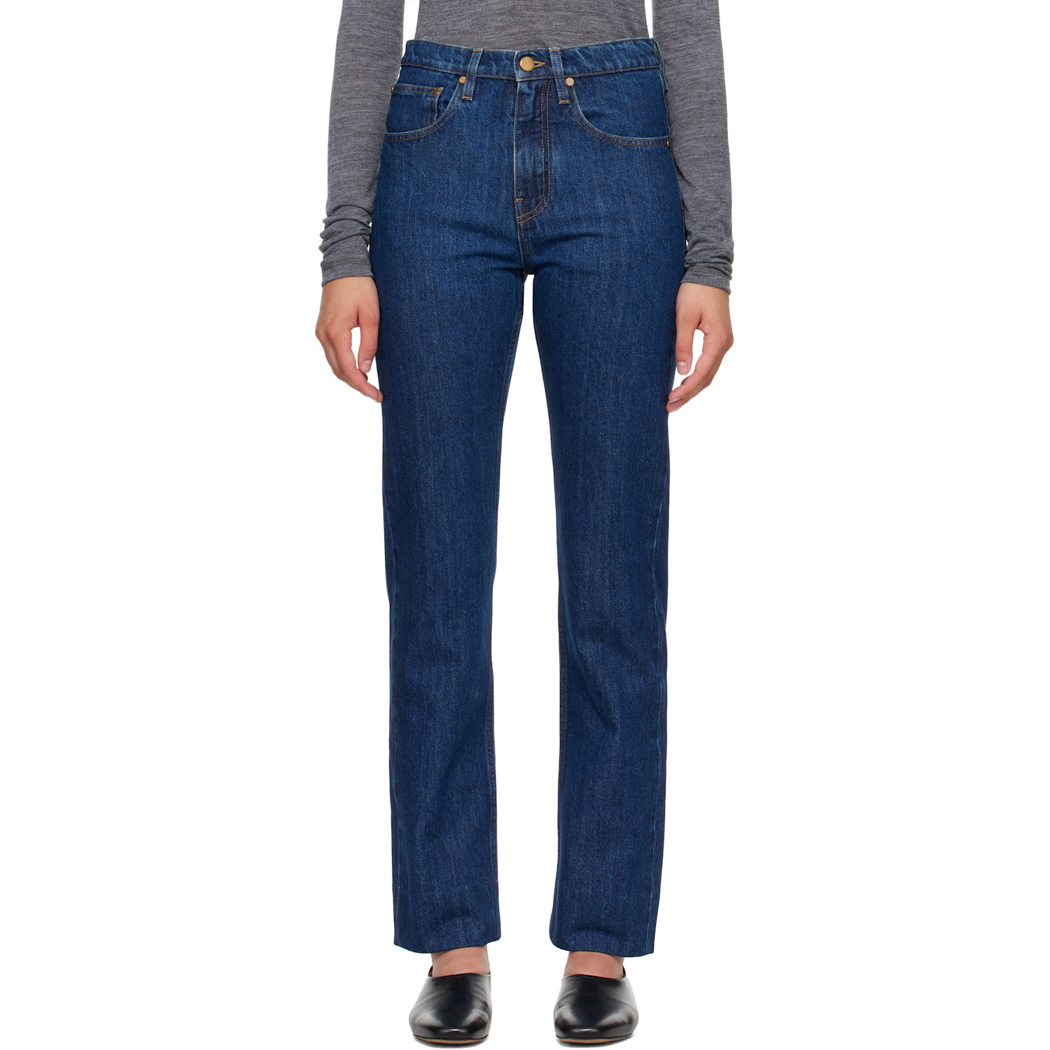 Jil Sander Navy Faded Jeans