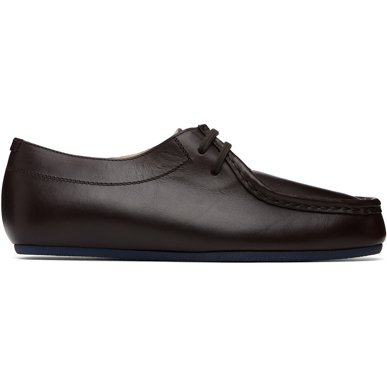 Jil Sander Brown & Blue Hood Lace-Up Derbys