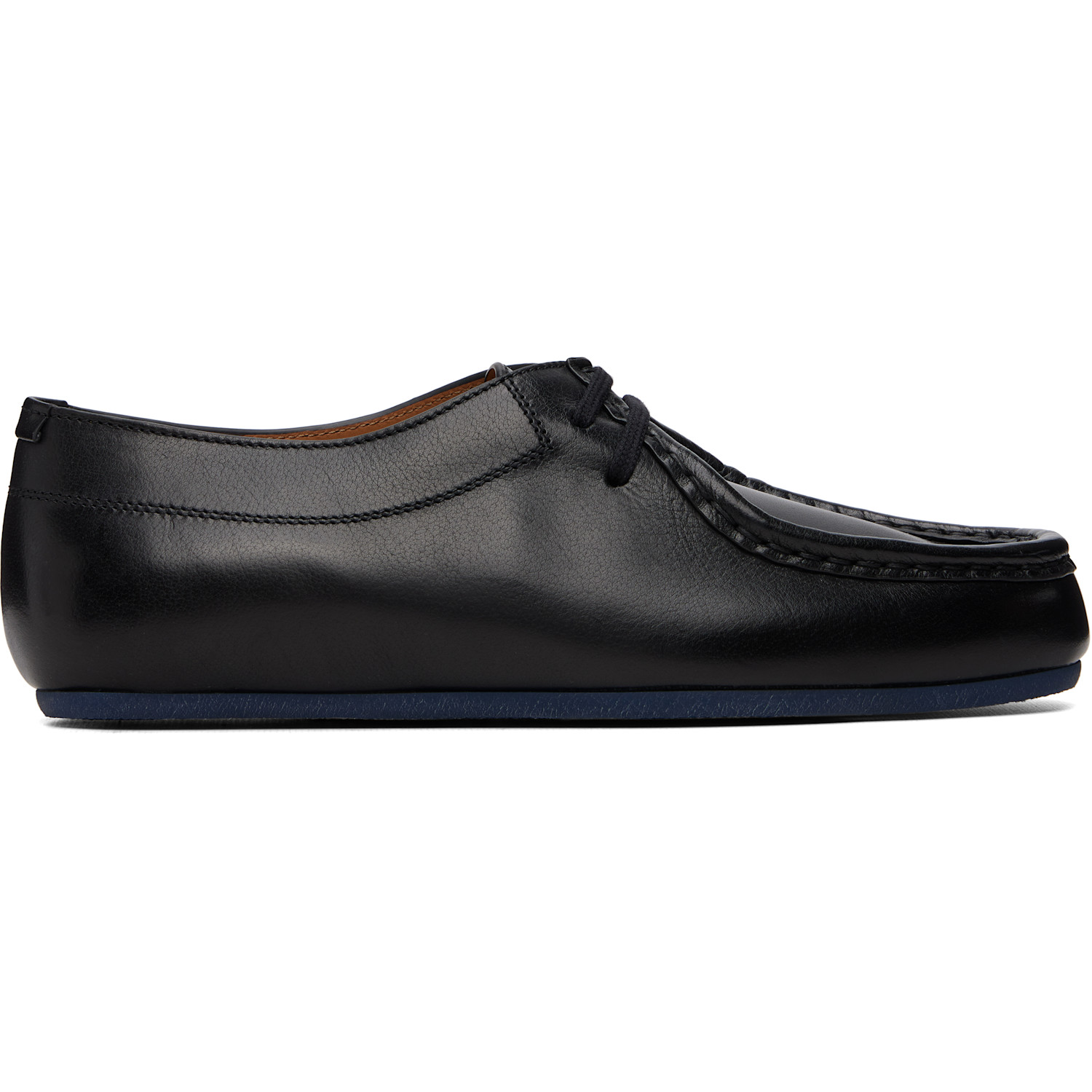 Jil Sander Black & Blue Hood Lace-Up Derbys