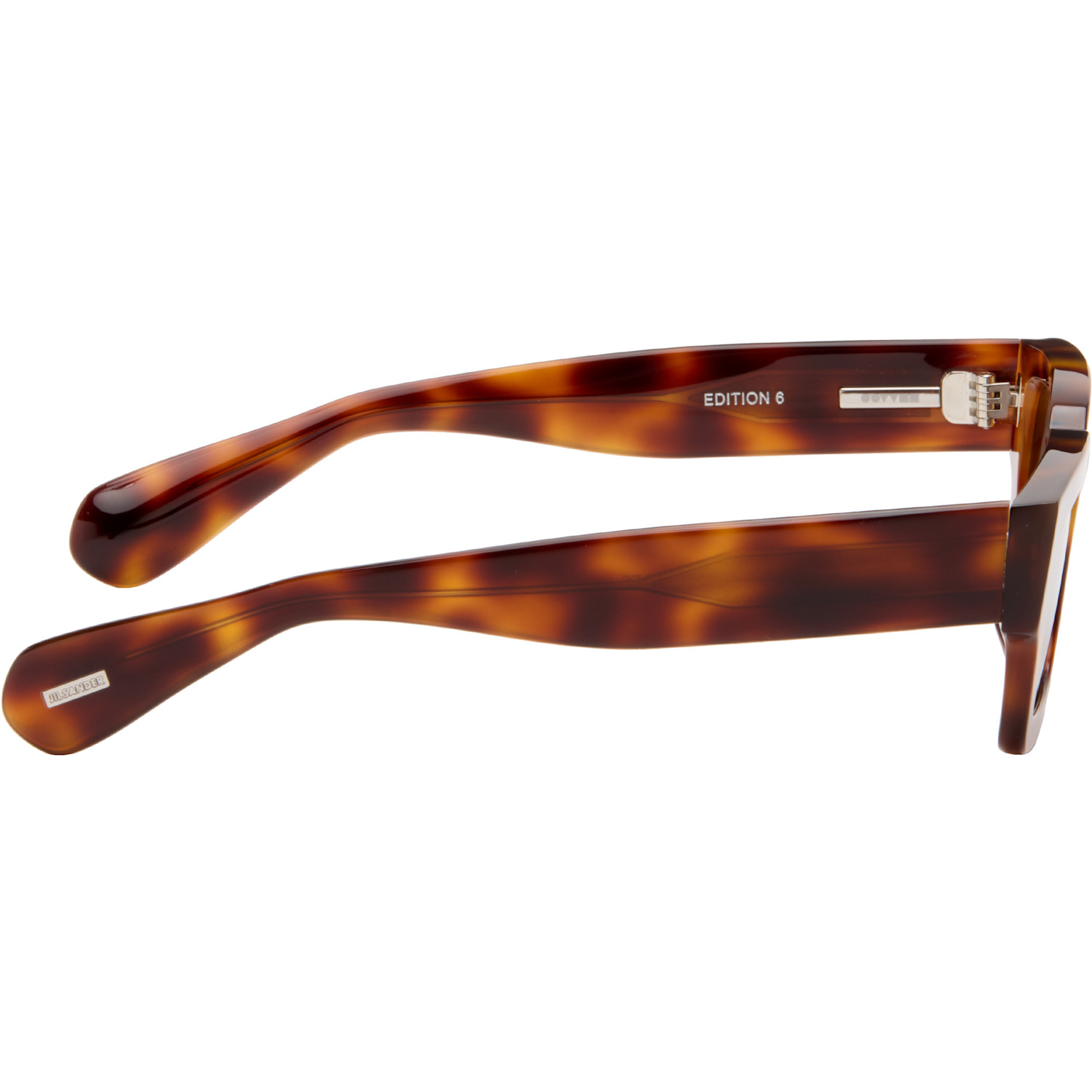  Jil Sander Brown Oliver Peoples Rectangular 'edition 6' Sunglasses 