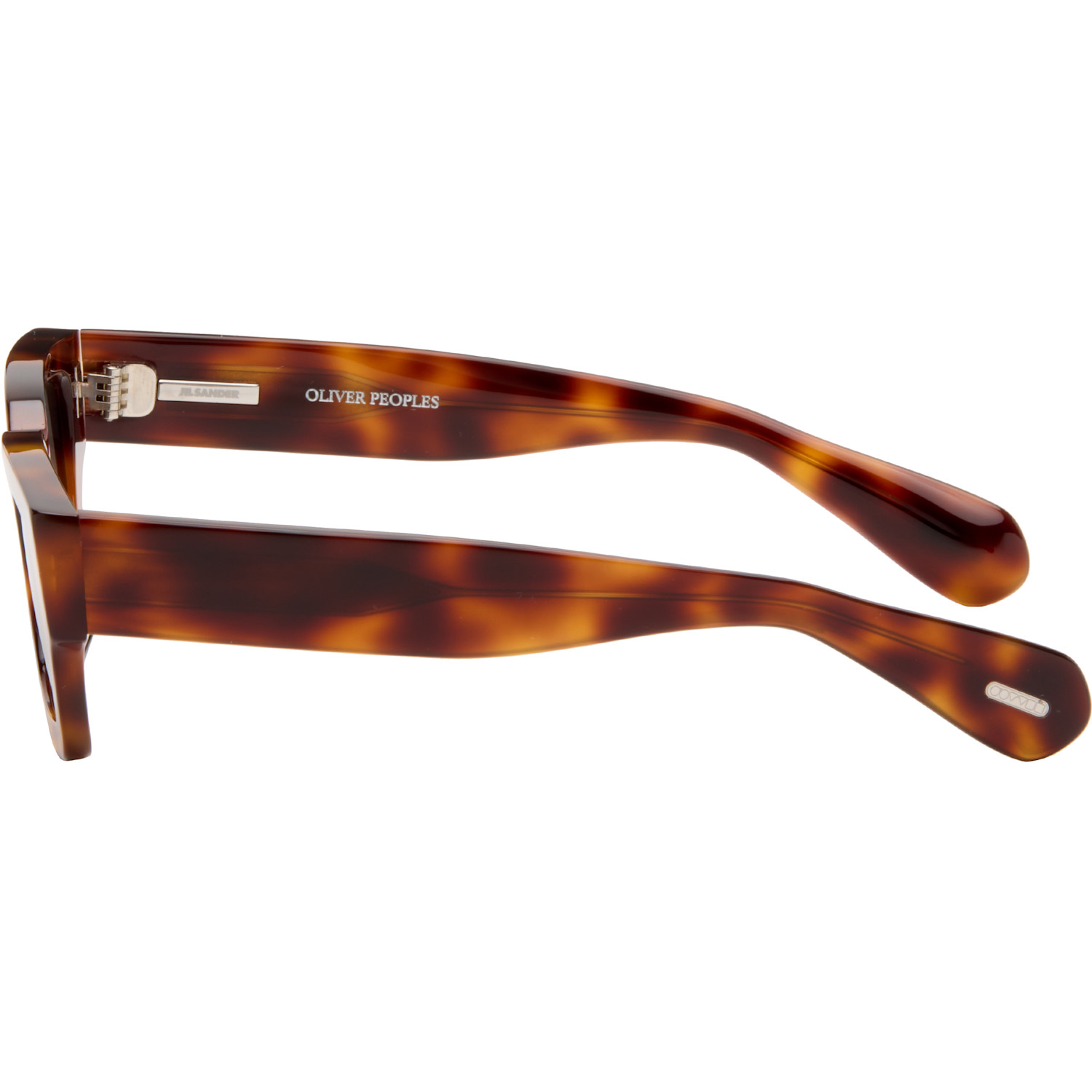  Jil Sander Brown Oliver Peoples Rectangular 'edition 6' Sunglasses 