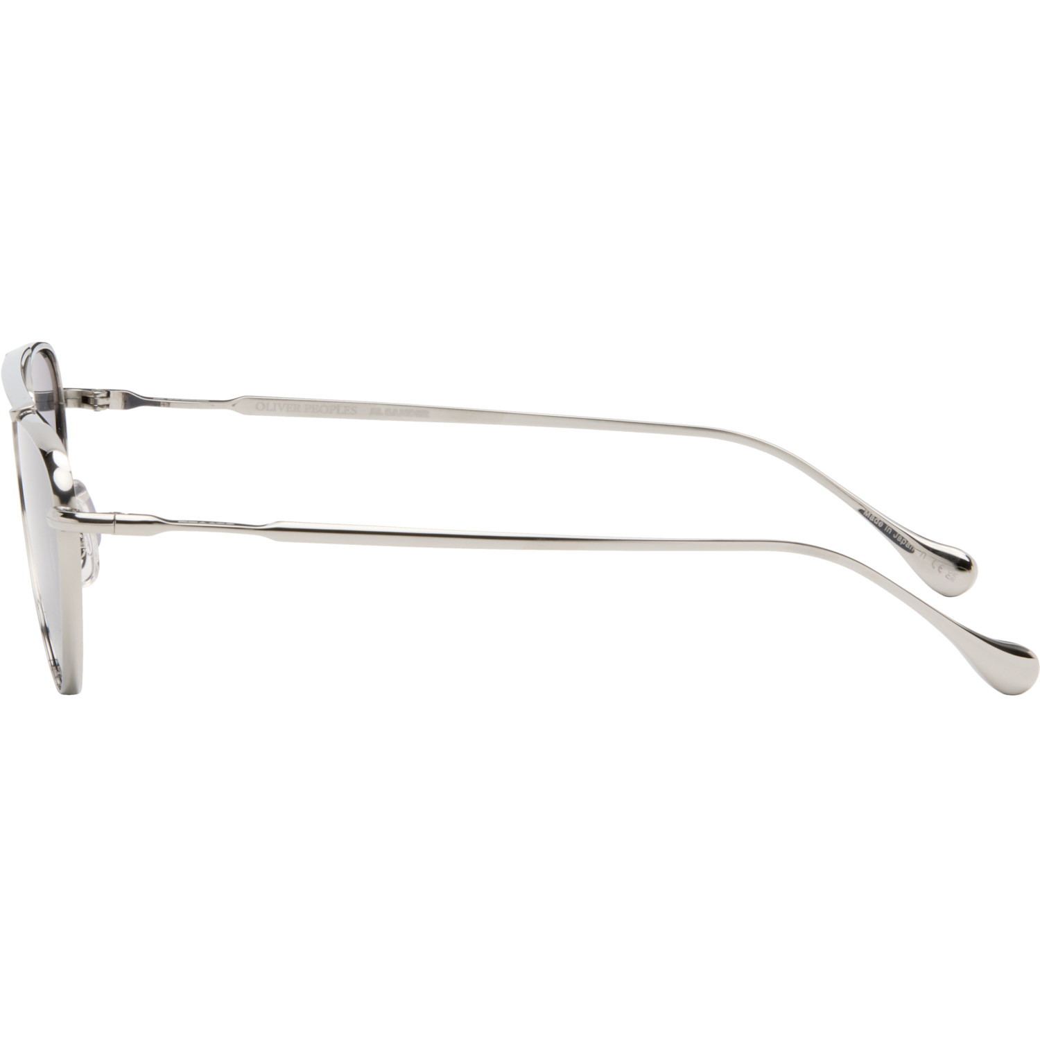  Jil Sander Silver Oliver Peoples 'edition 1' Aviator Sunglasses 