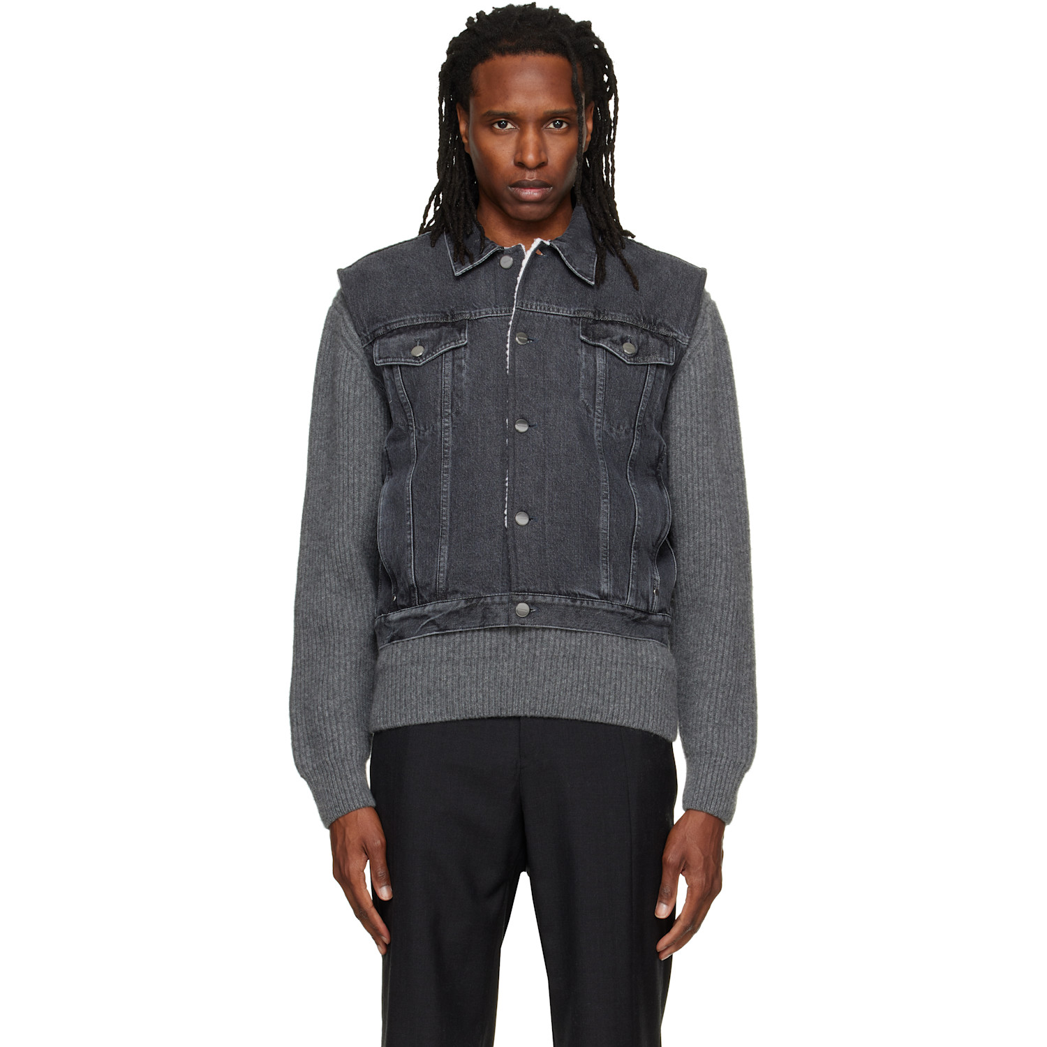 Jil Sander Gray Lightweight Denim Vest